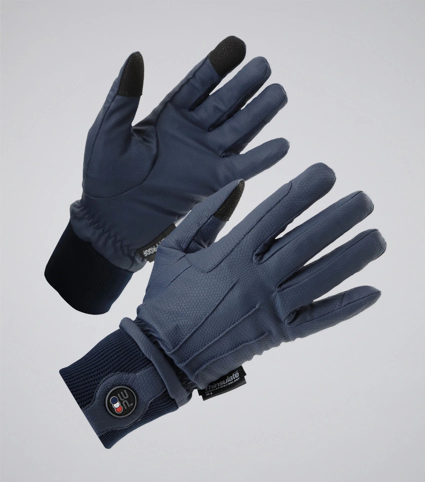 Premier Equine Dajour Navy Waterproof Riding Gloves | Equestrian Handwear