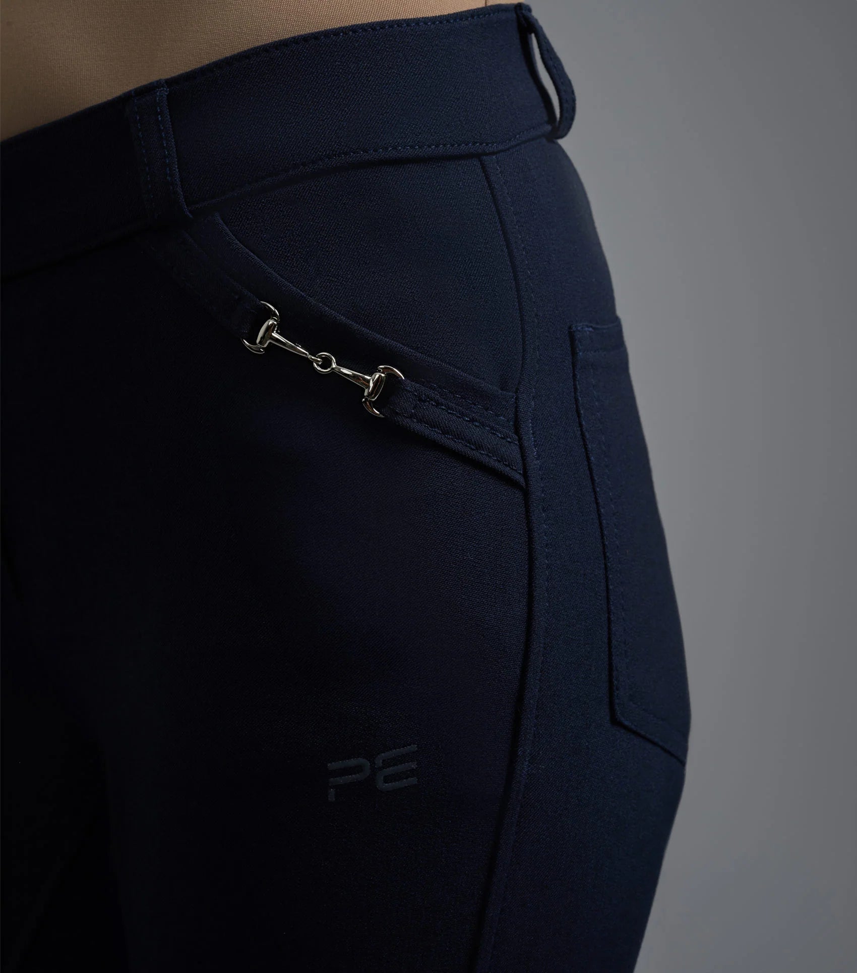 Premier Equine Delta Ladies Full Seat Gel Riding Breeches in Navy - Stylish Equestrian Apparel