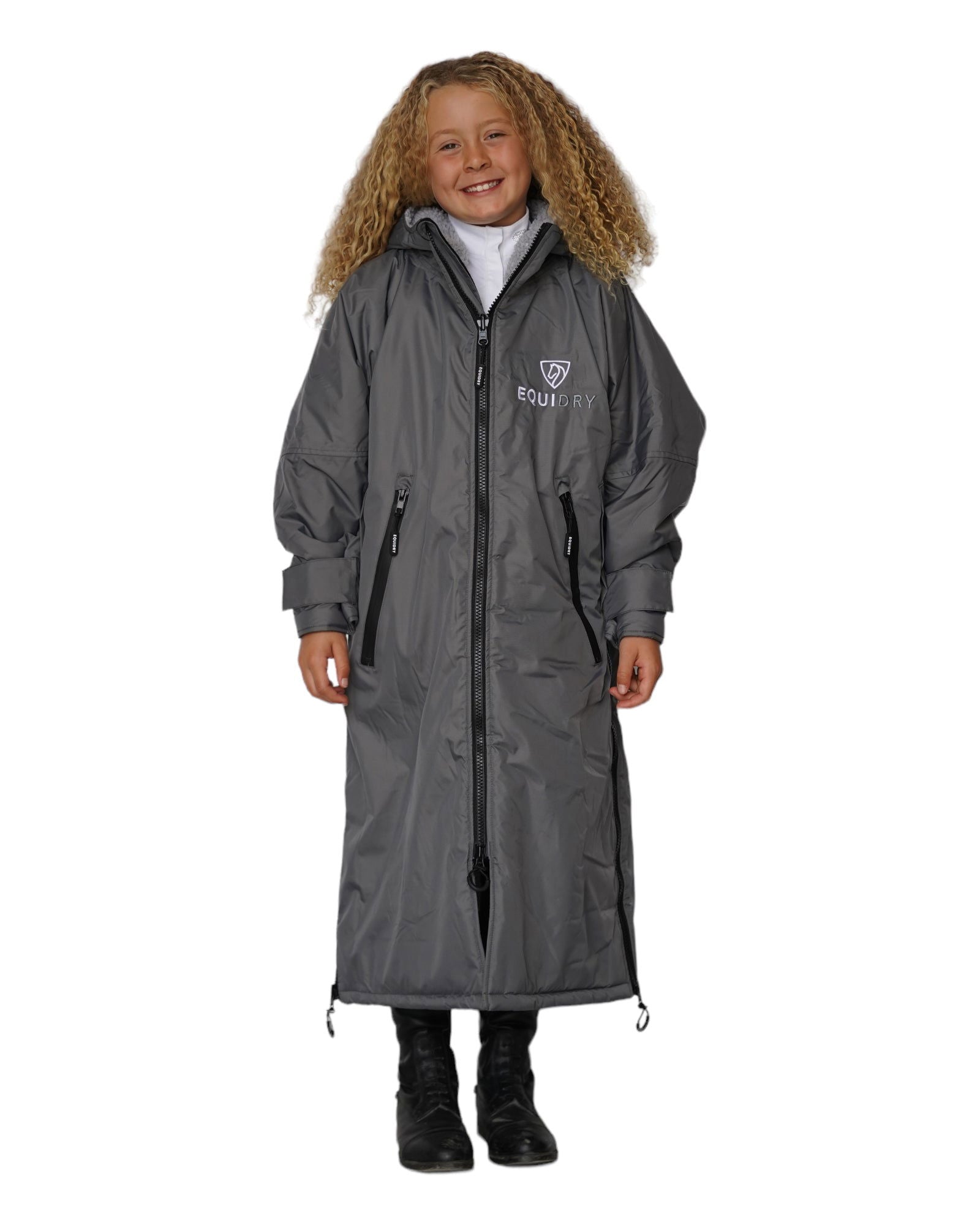 EQUIDRY Children's Fleece Lined Waterproof Riding Coat - Best Protection for Kids - Equiflair