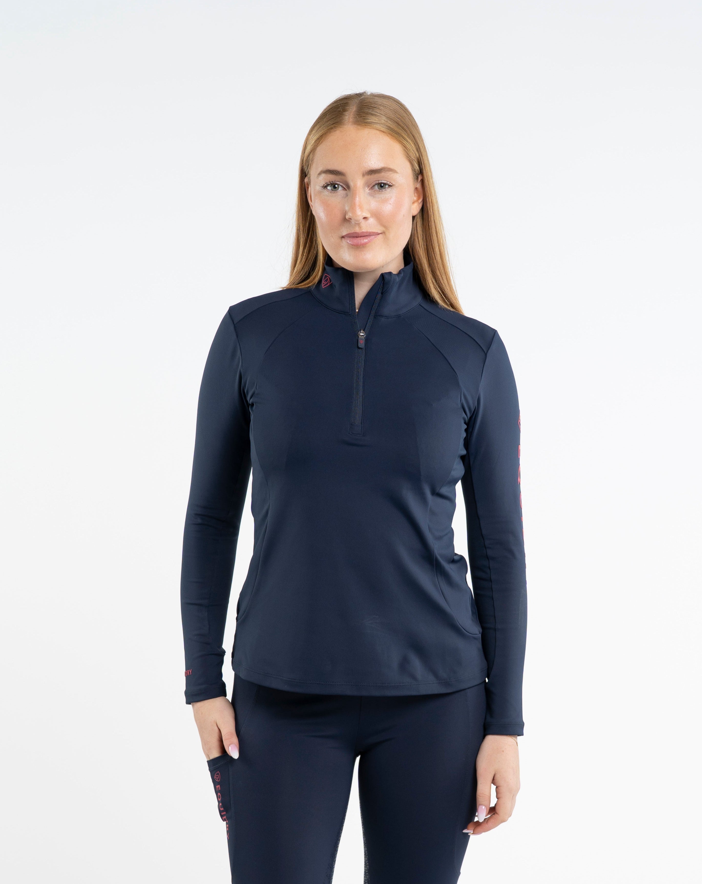 EQUIDRY Women's Water Repellent Base Layer Navy/Raspberry