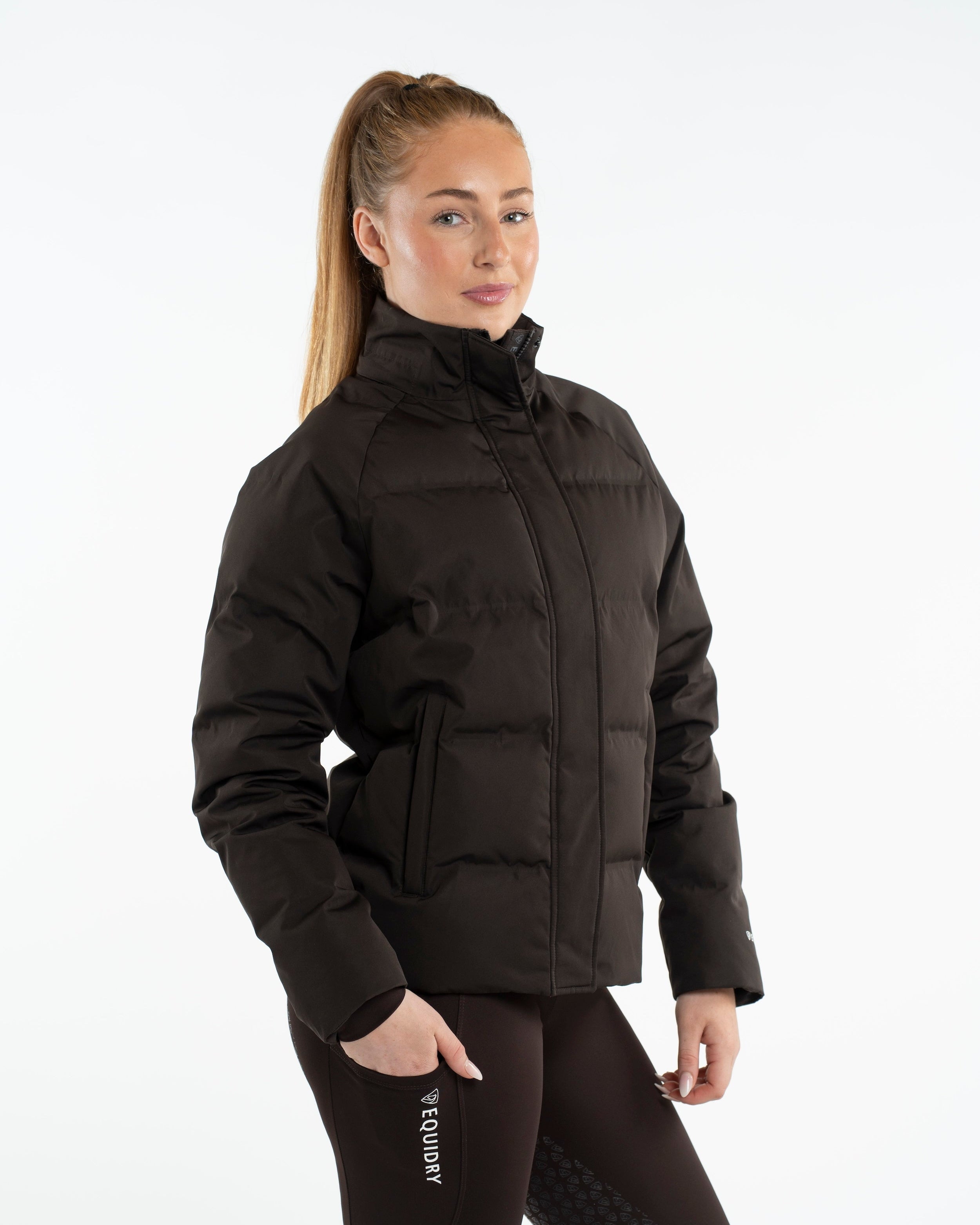 EQUIDRY Talia Women's Waterproof Puffer Jacket Brown