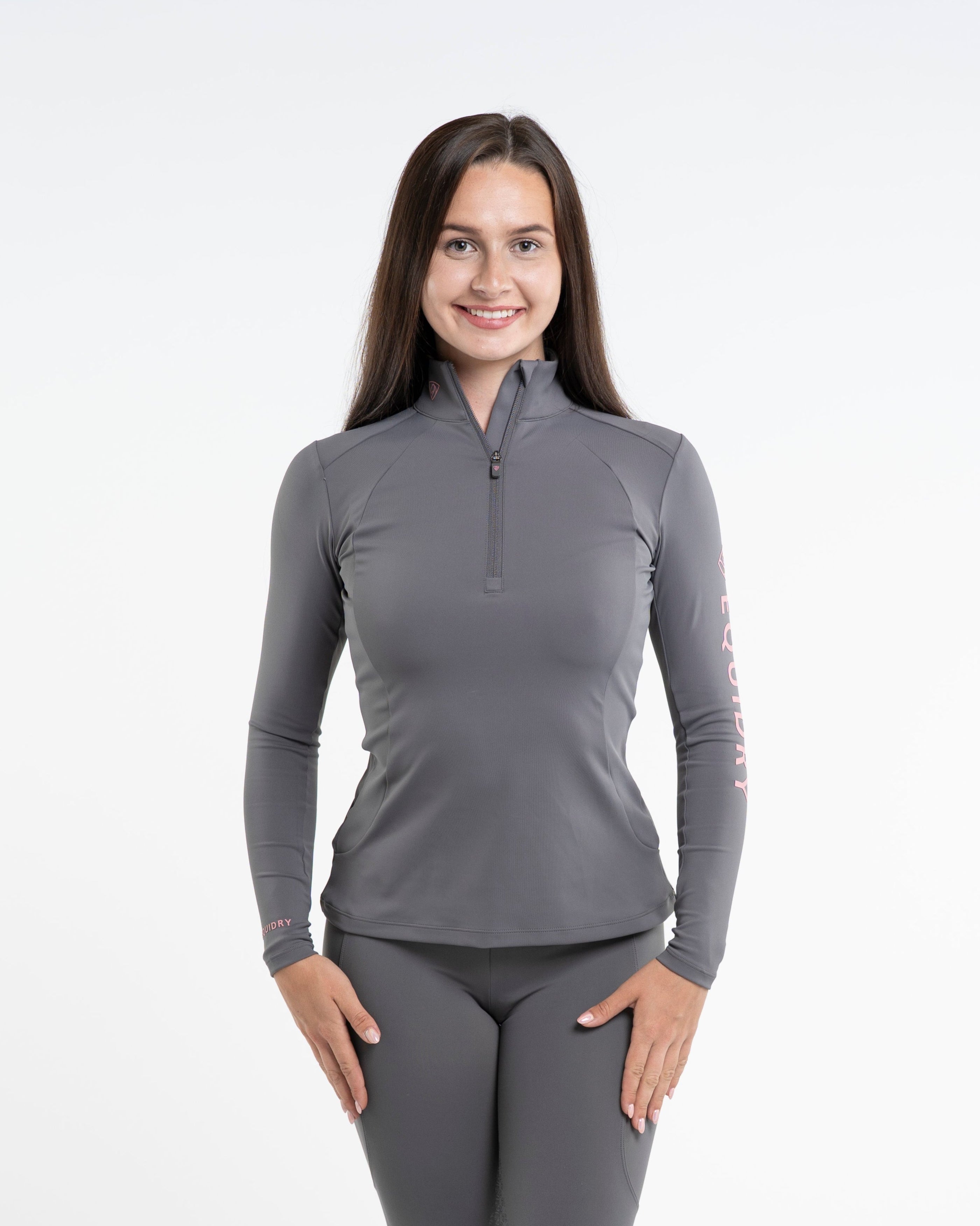 EQUIDRY Women's Water Repellent Base Layer Grey/Pale Pink