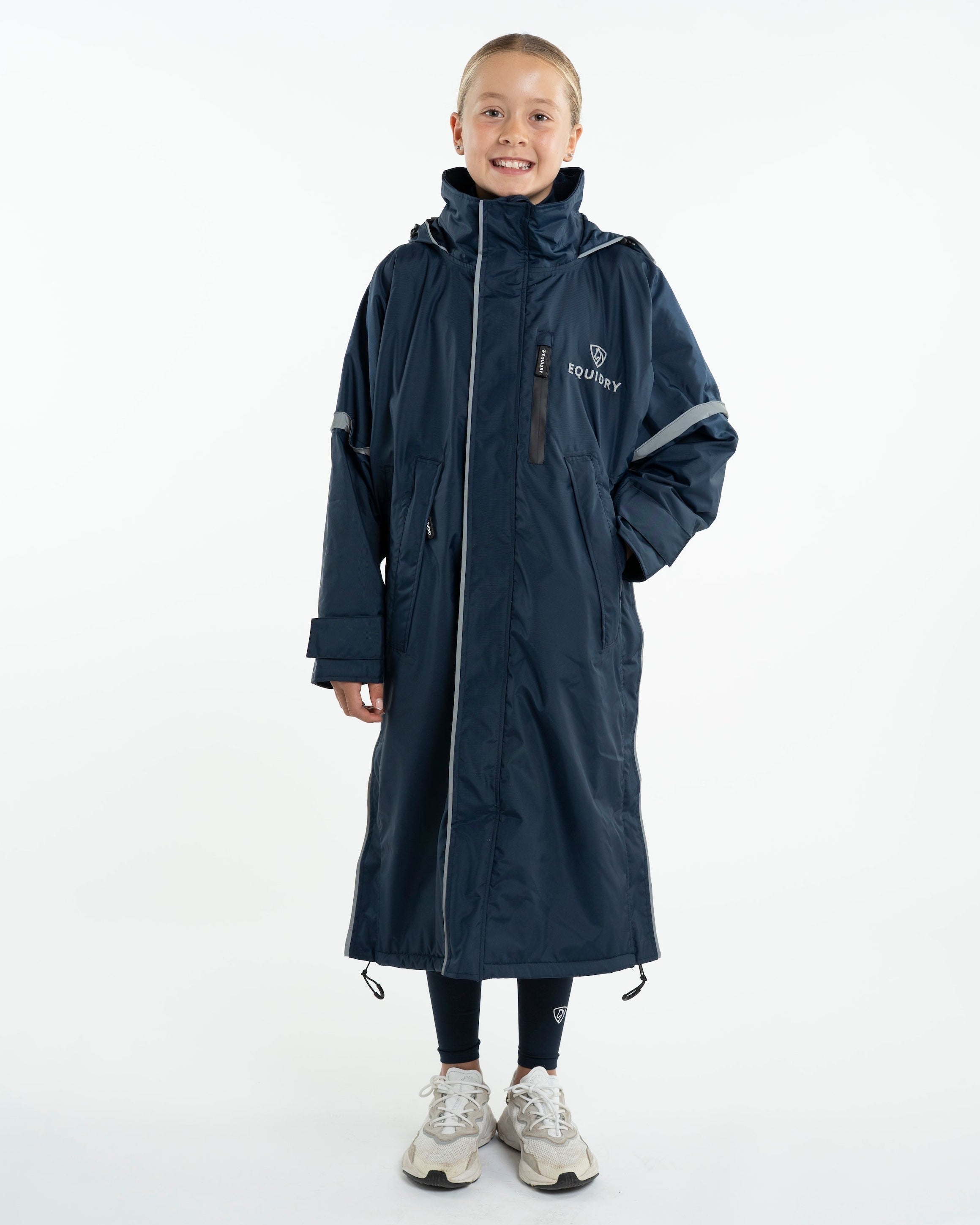 EQUIDRY Evolution Children's Thin Fleece Reflective Navy