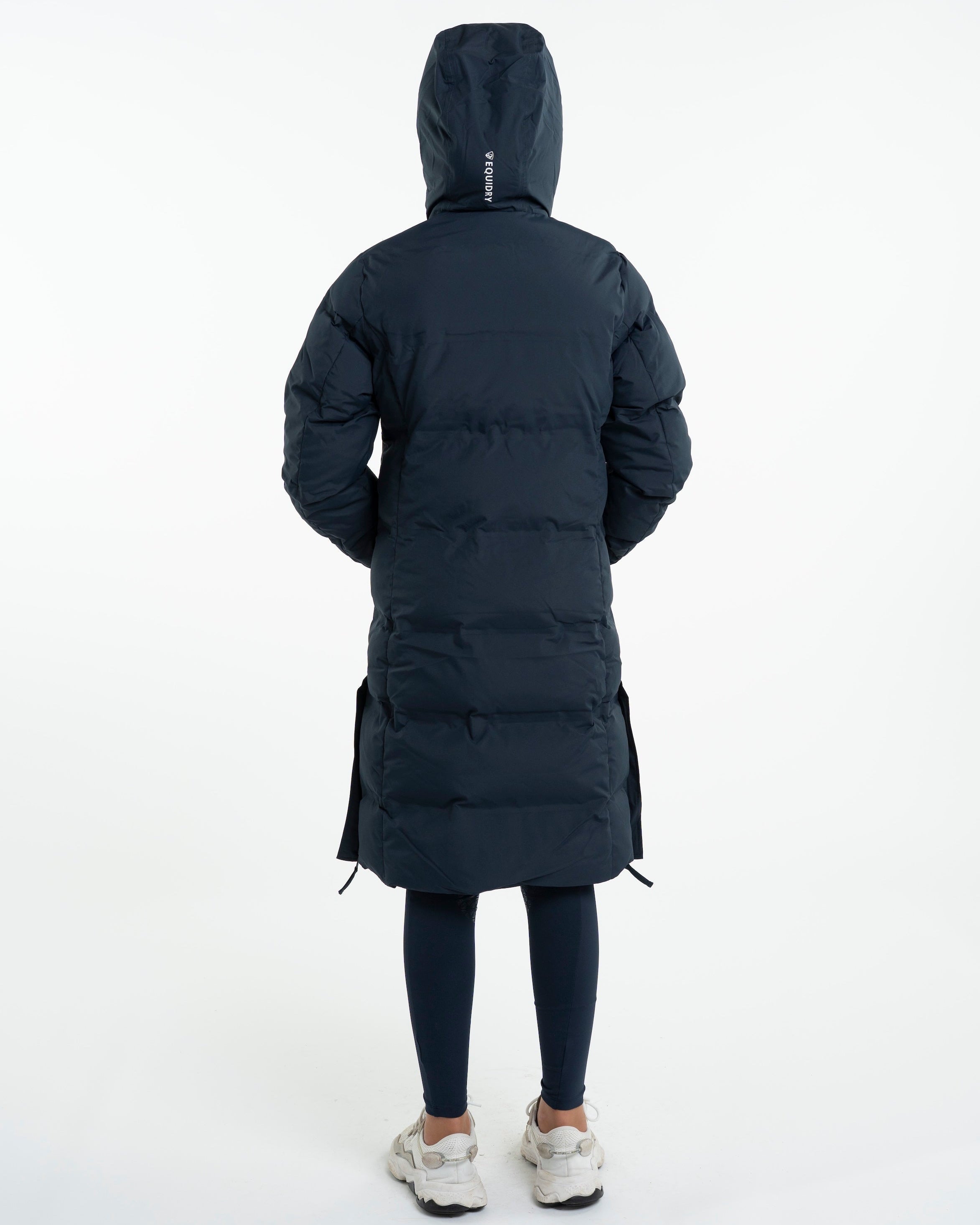 EQUIDRY Thora Waterproof Riding Puffer Coat Girl's Navy - Equestrian Outerwear, Insulated, Stylish & Protective