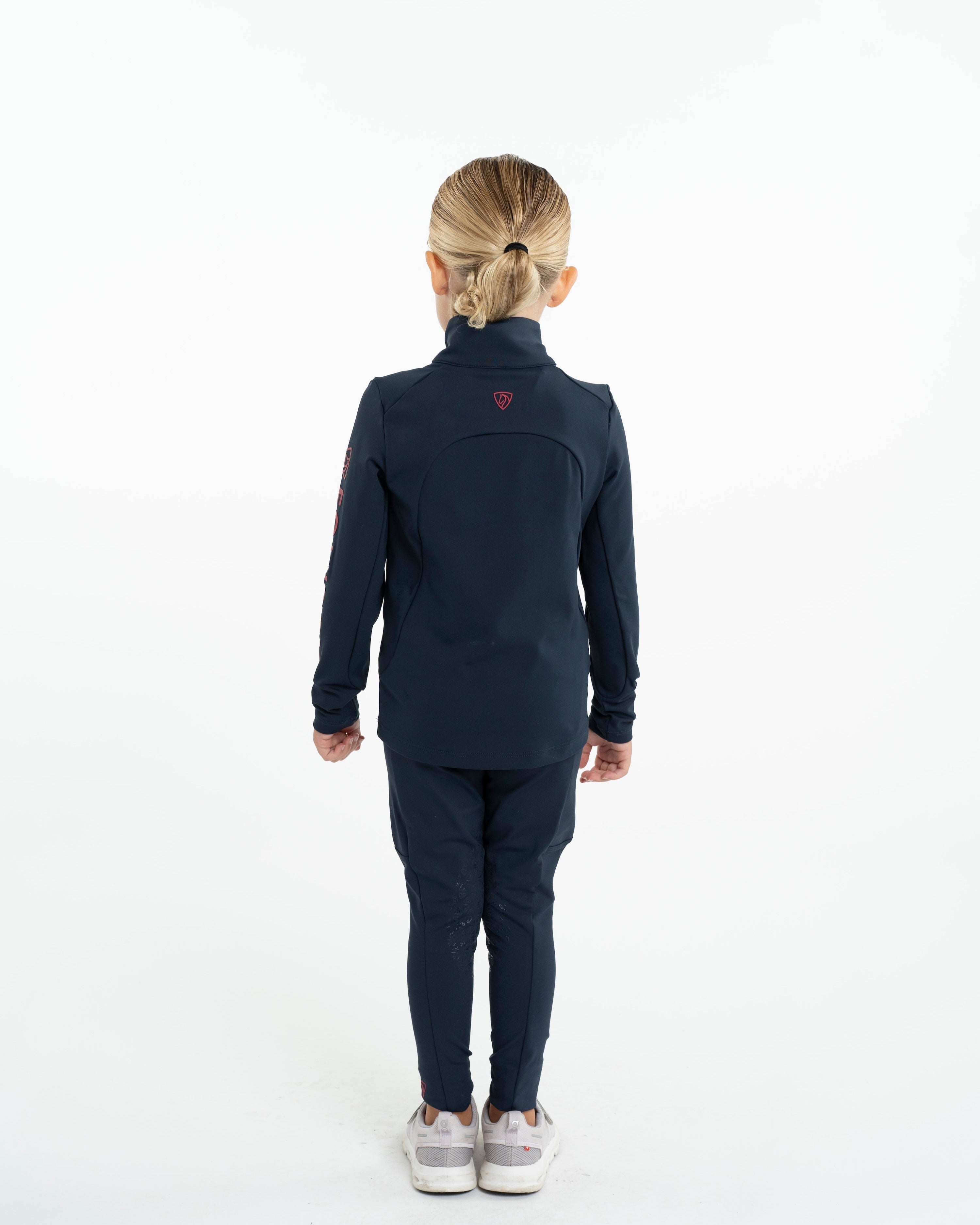 EQUIDRY Children's Water Repellent Base Layer Navy/Raspberry