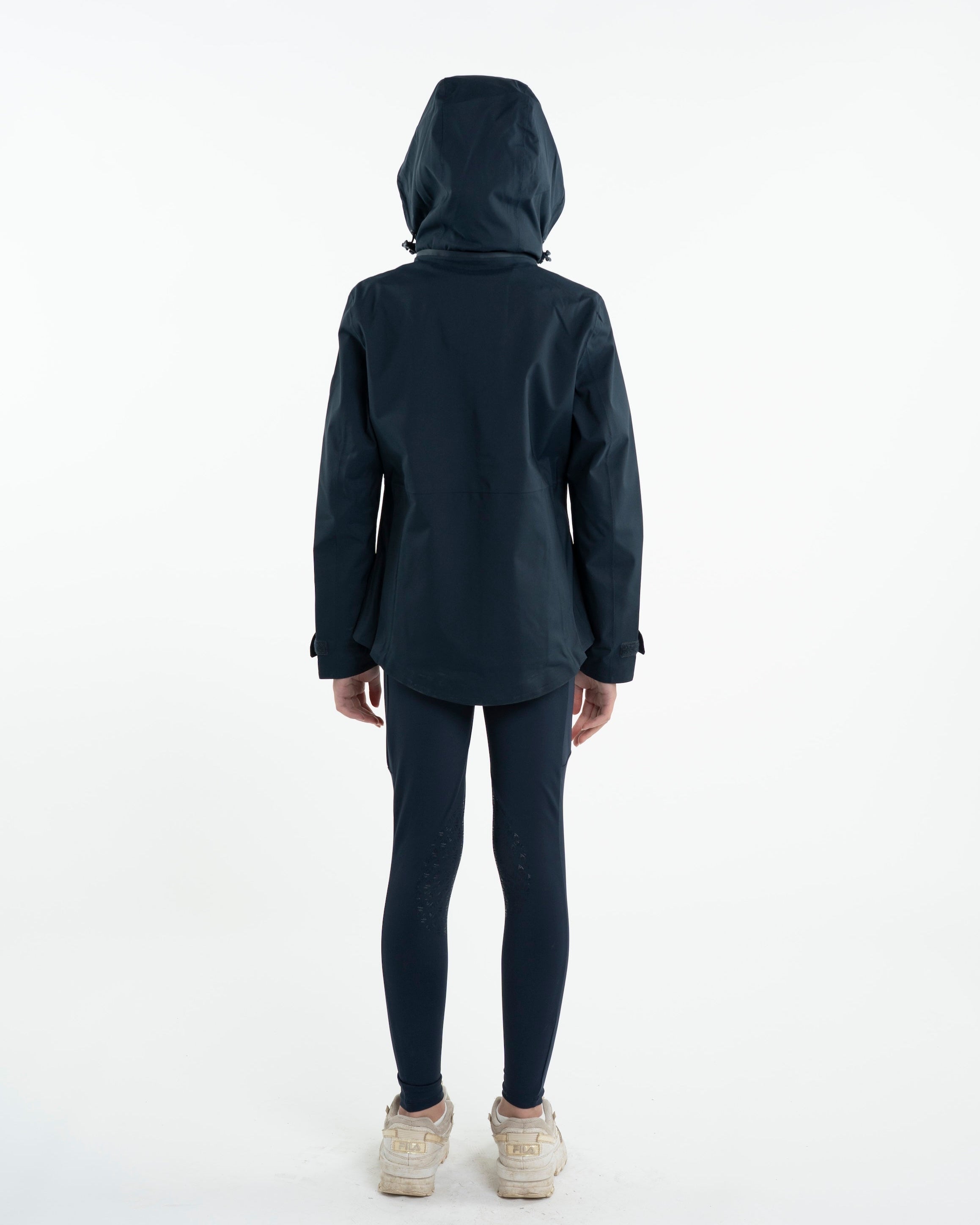 EQUIDRY Girl's Varsha Jacket Navy - Waterproof Equestrian Jacket for Young Riders