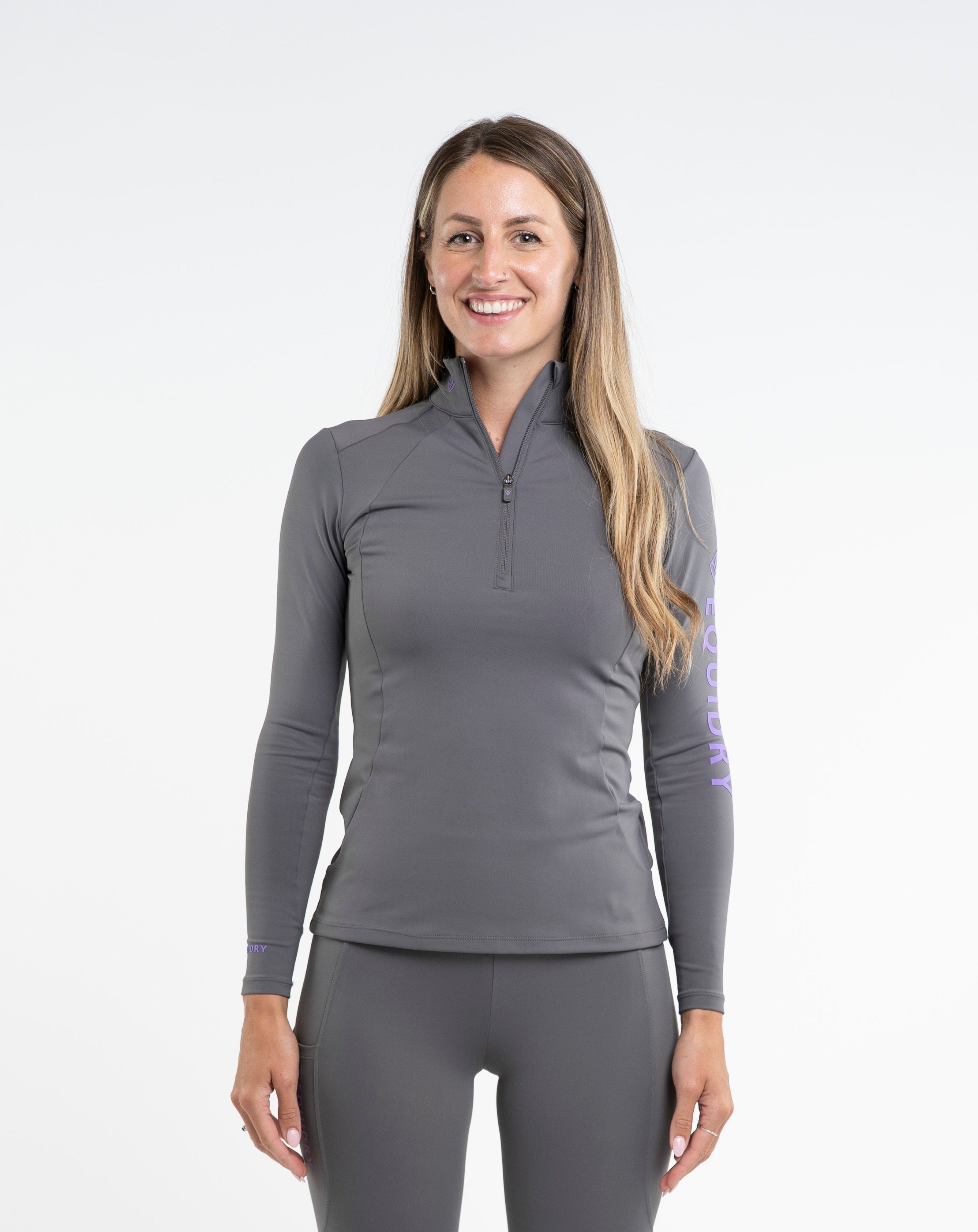 EQUIDRY Women's Water Repellent Base Layer Grey/Lilac