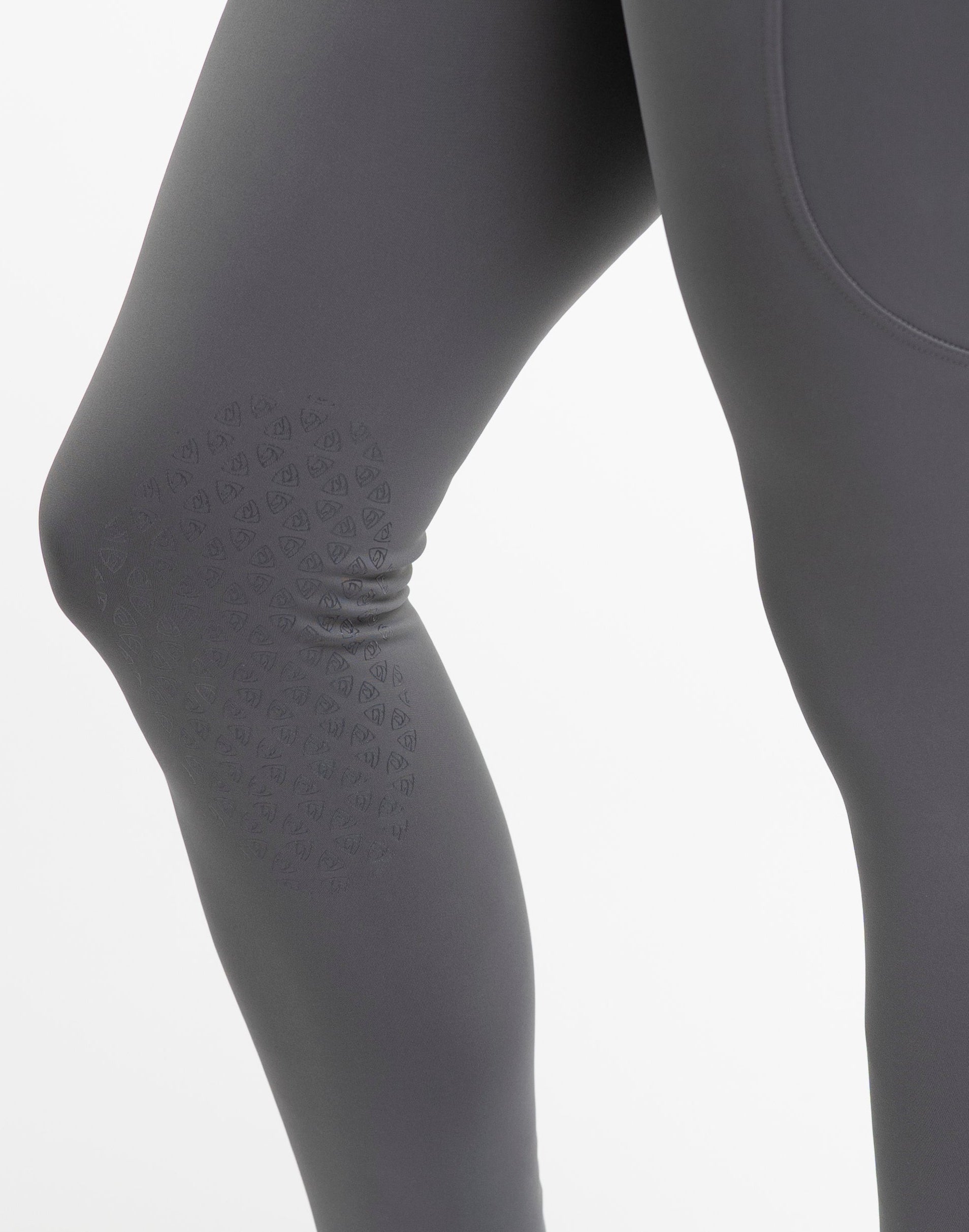 EQUIDRY Water Repellent Leggings Knee Grip Women's Grey/White