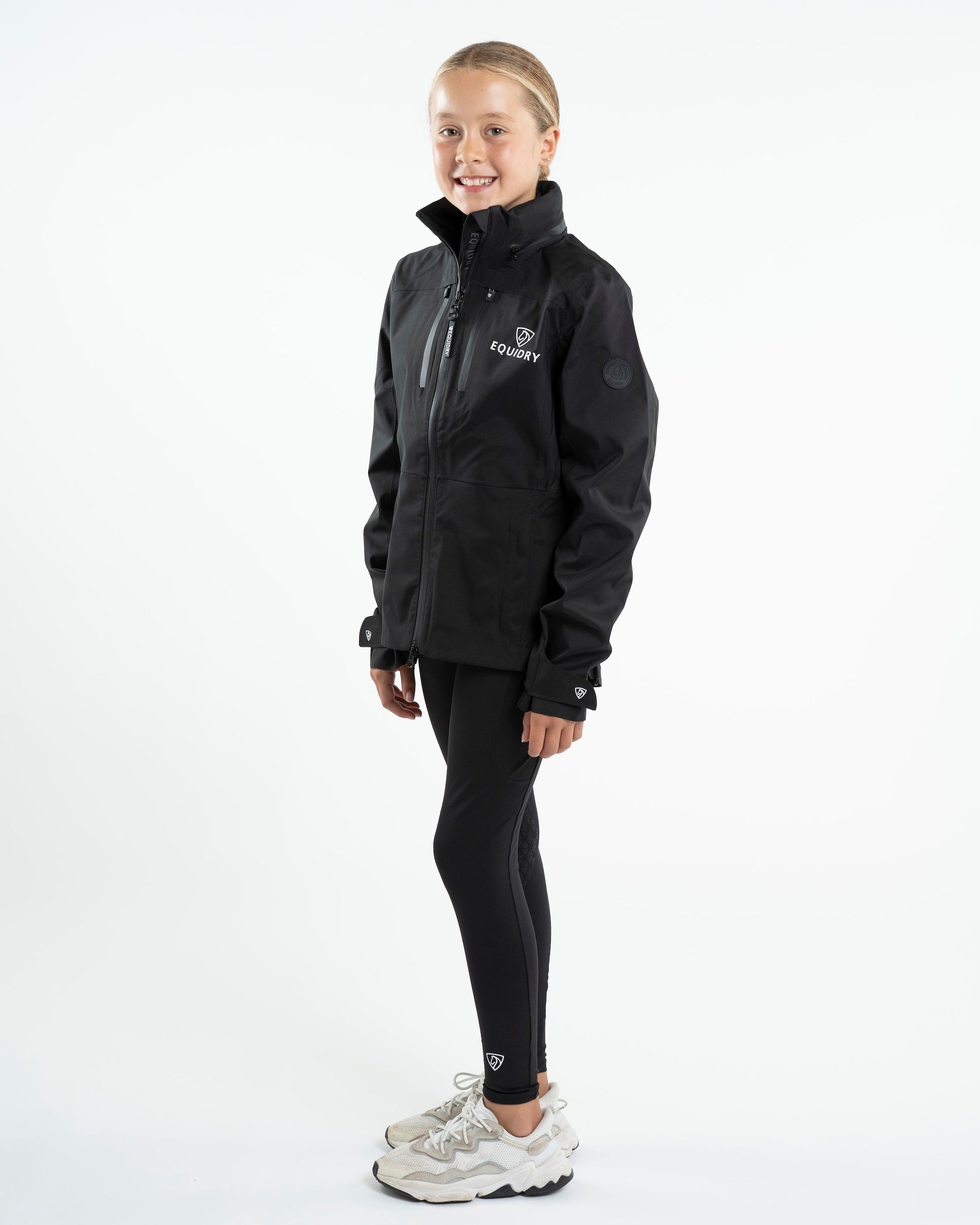 EQUIDRY Varsha Waterproof Riding Jacket Girl's Black