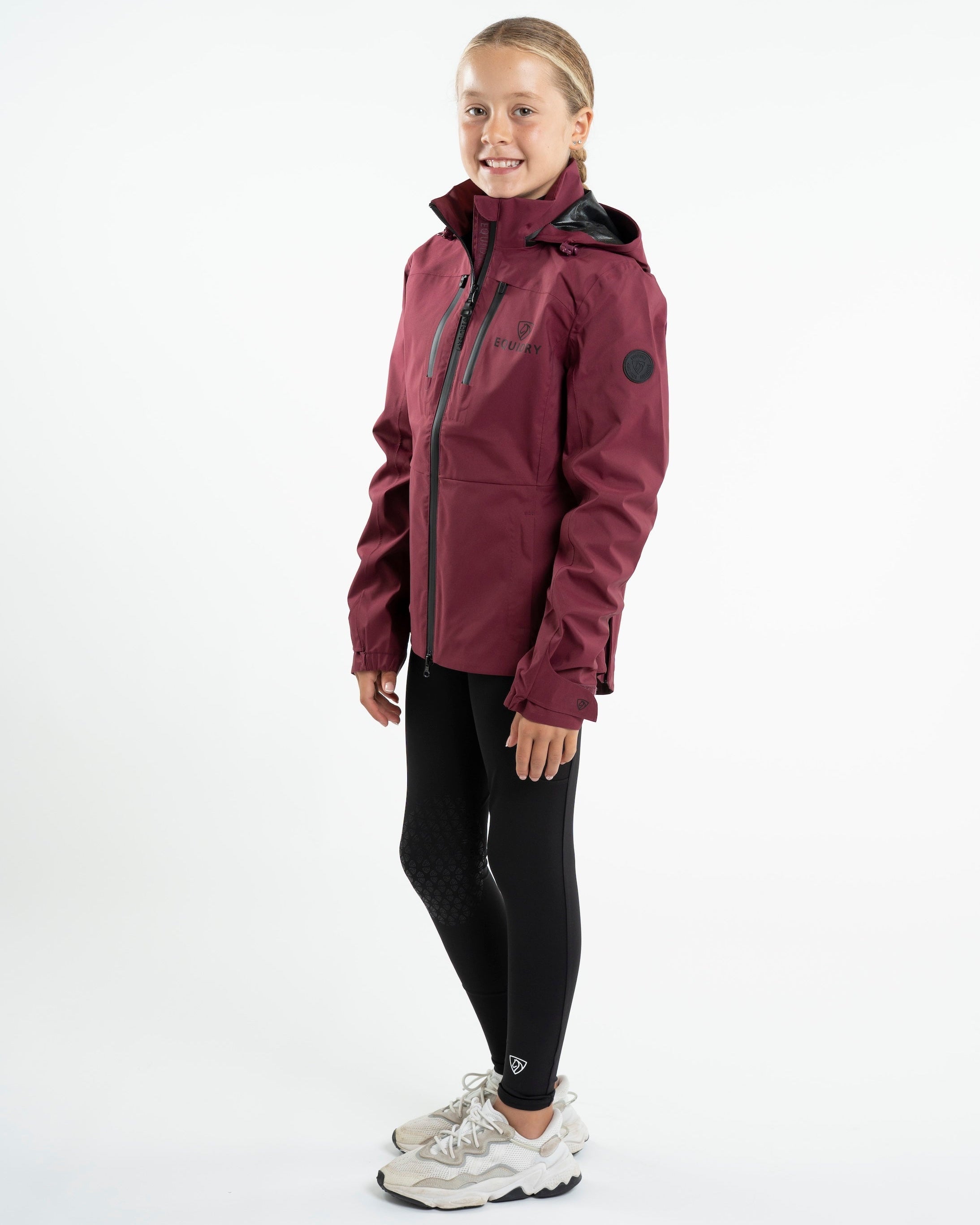 EQUIDRY Varsha Waterproof Riding Jacket Girl's Plum