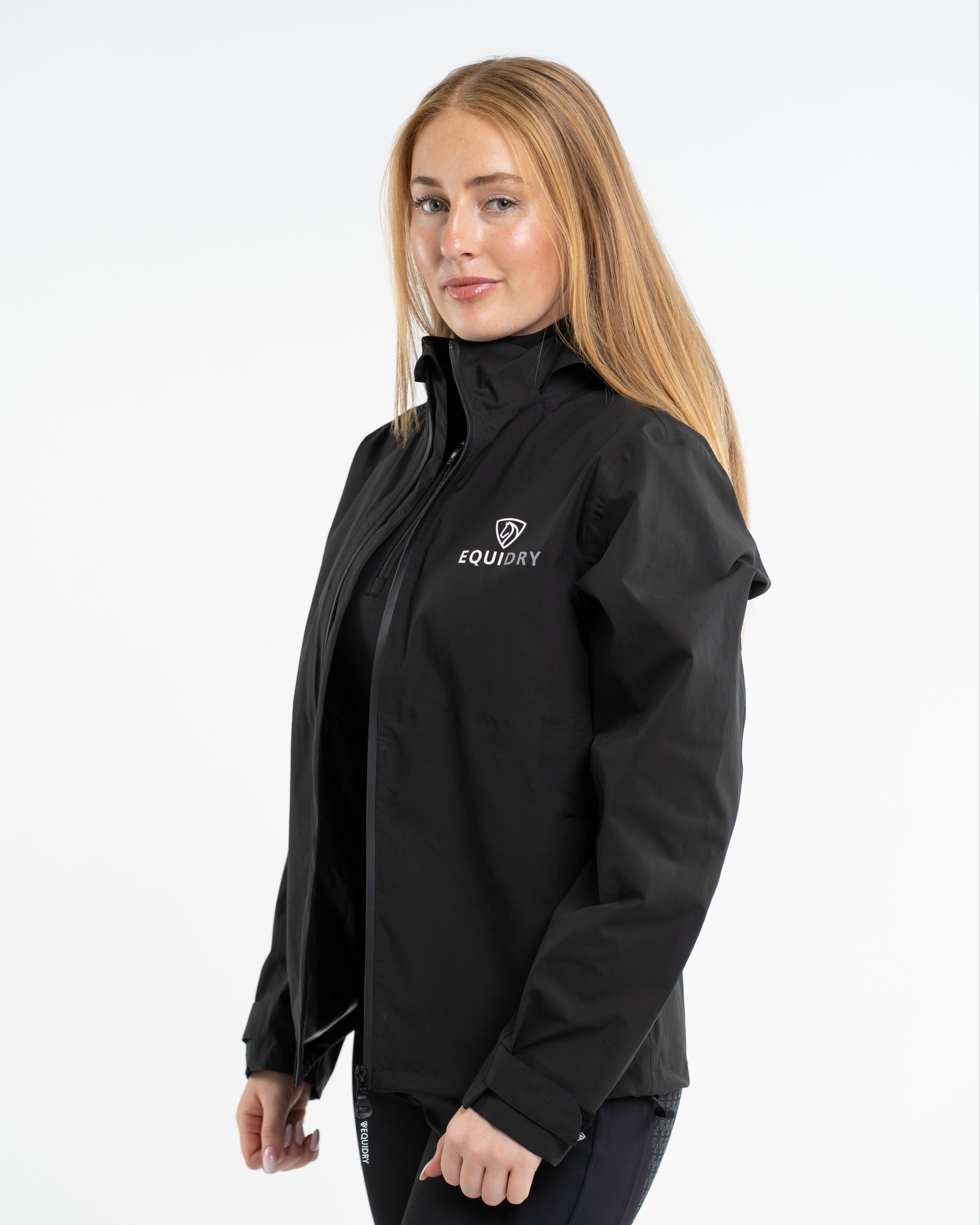 EQUIDRY Nimbus Waterproof Pack Away Jacket Women's Black
