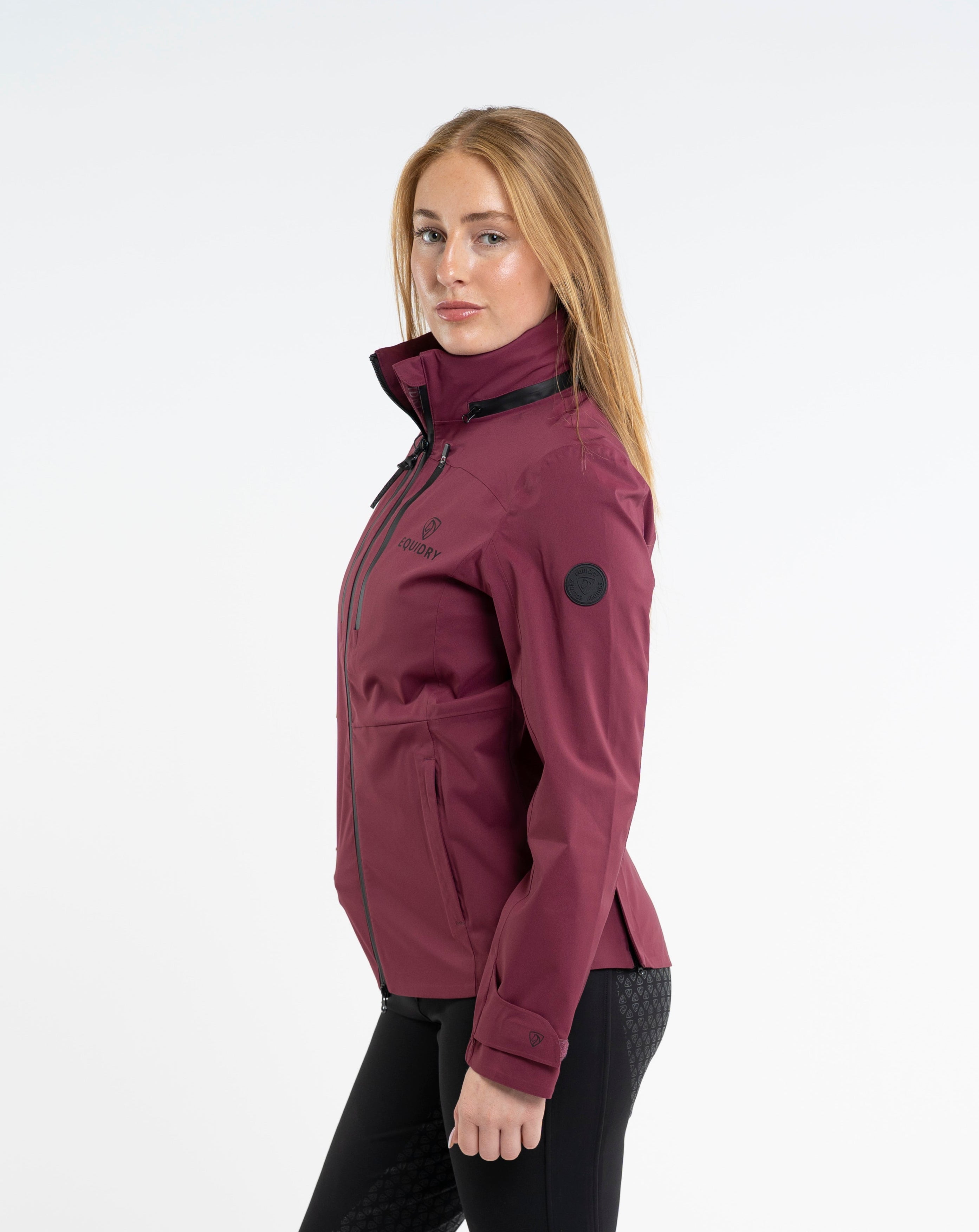 EQUIDRY Varsha Waterproof Riding Jacket Women's Plum