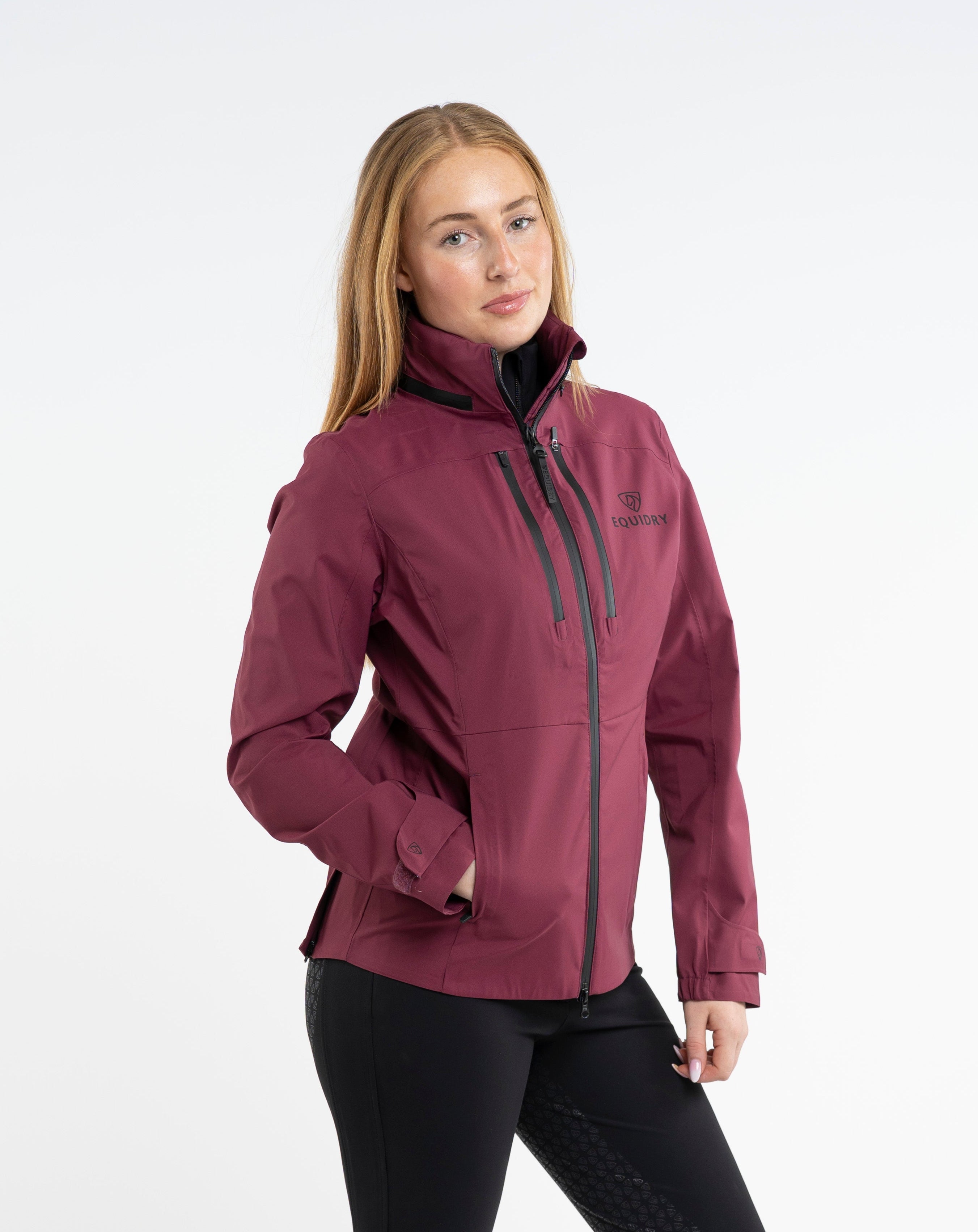 EQUIDRY Varsha Waterproof Riding Jacket Women's Plum
