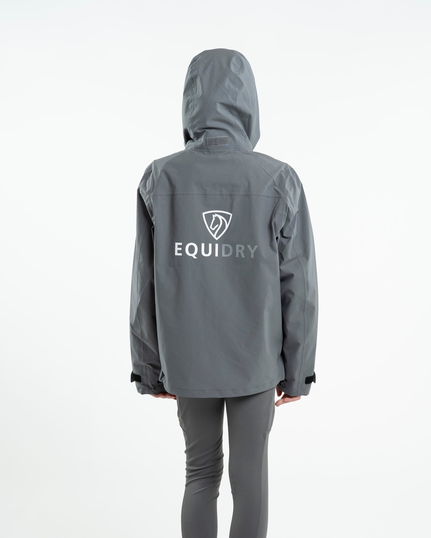 EQUIDRY Nimbus Waterproof Pack Away Jacket Children's Grey