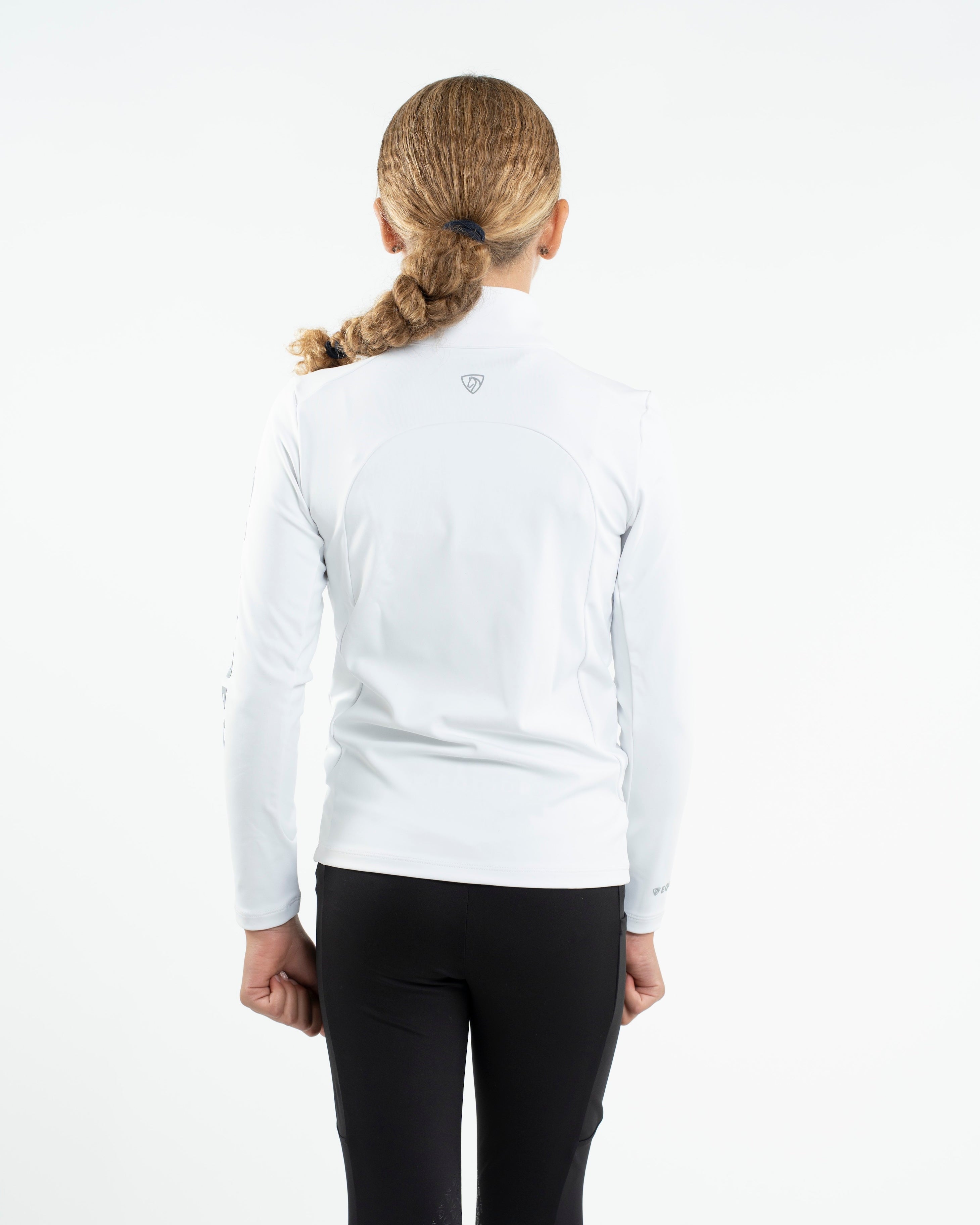 Equestrian Equidry Children's Water Repellent Base Layer - White/Grey for Horse Riding