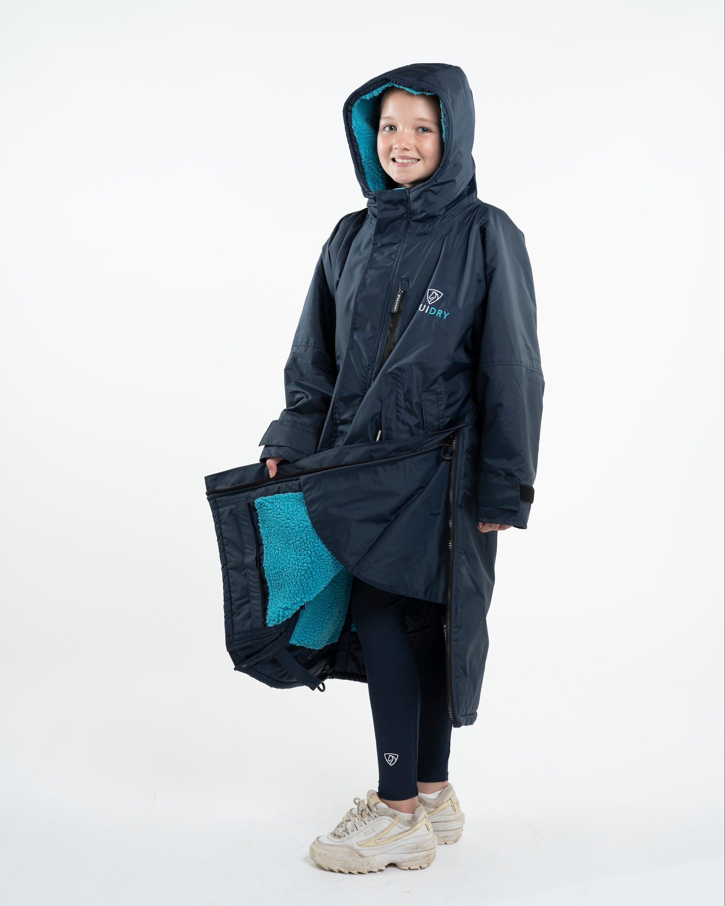 EQUIDRY Evolution Children's Thick Fleece Navy/Turquoise