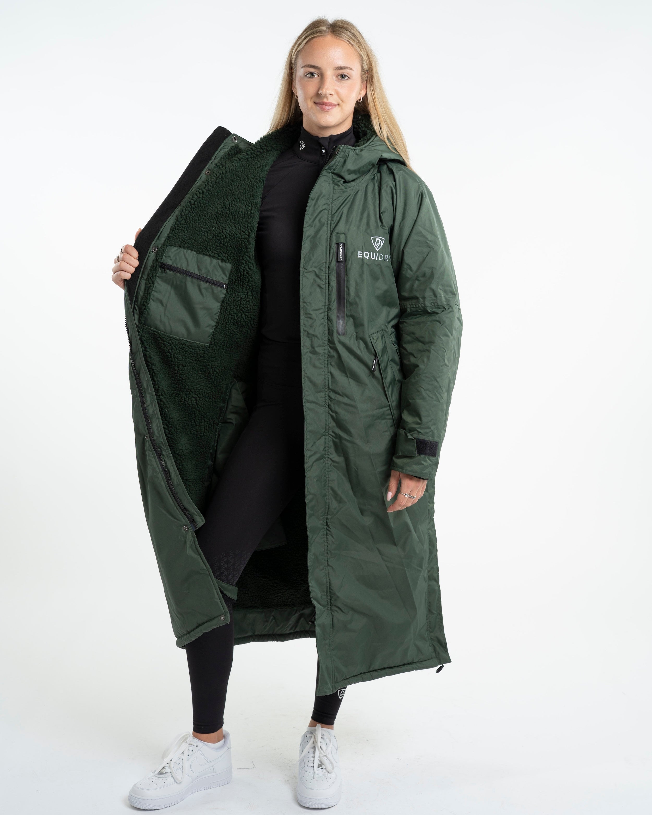 EQUIDRY Evolution Women's Thick Fleece Black Forest Green/Green