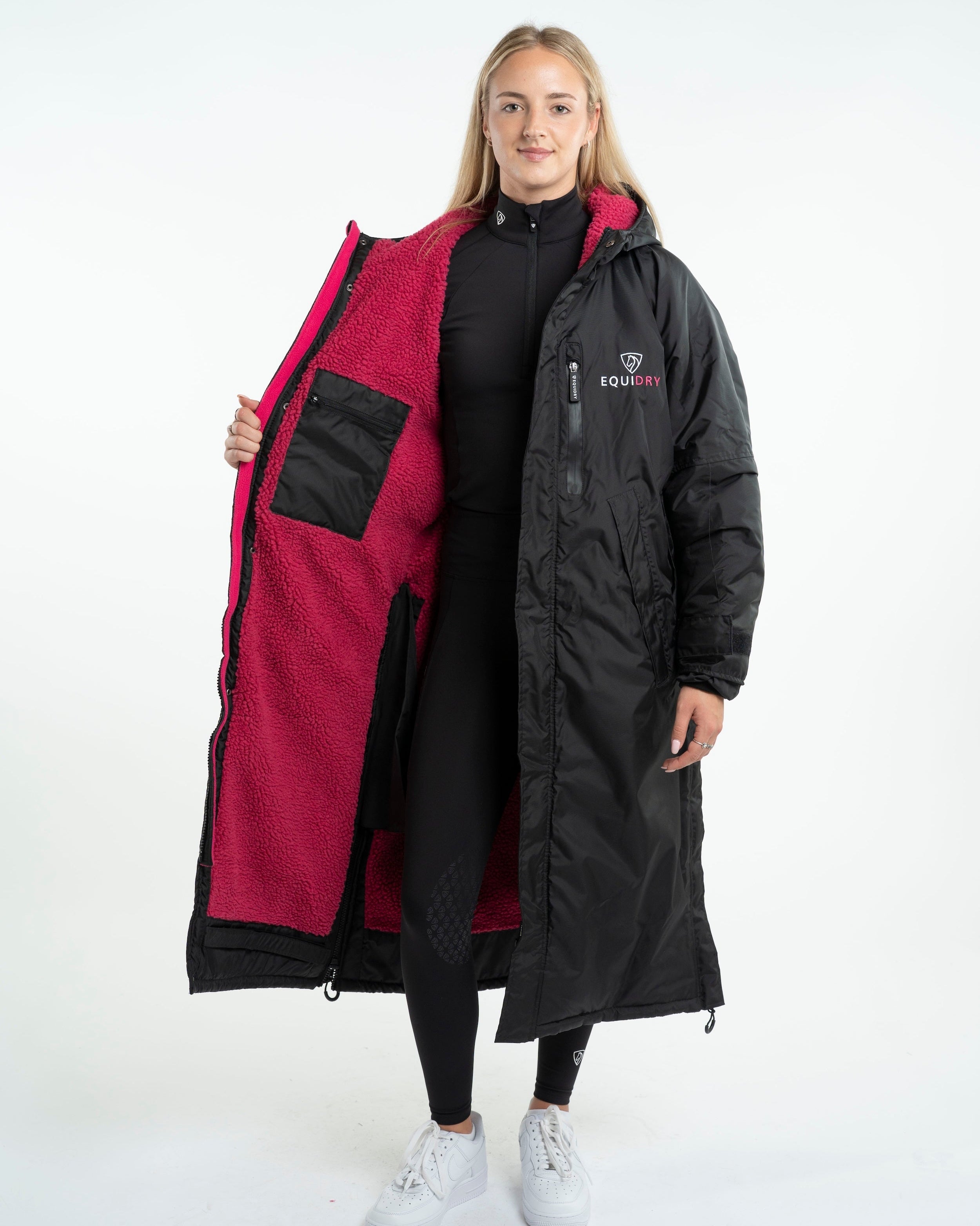 EQUIDRY Evolution Women's Thick Fleece Black/Peacock Pink