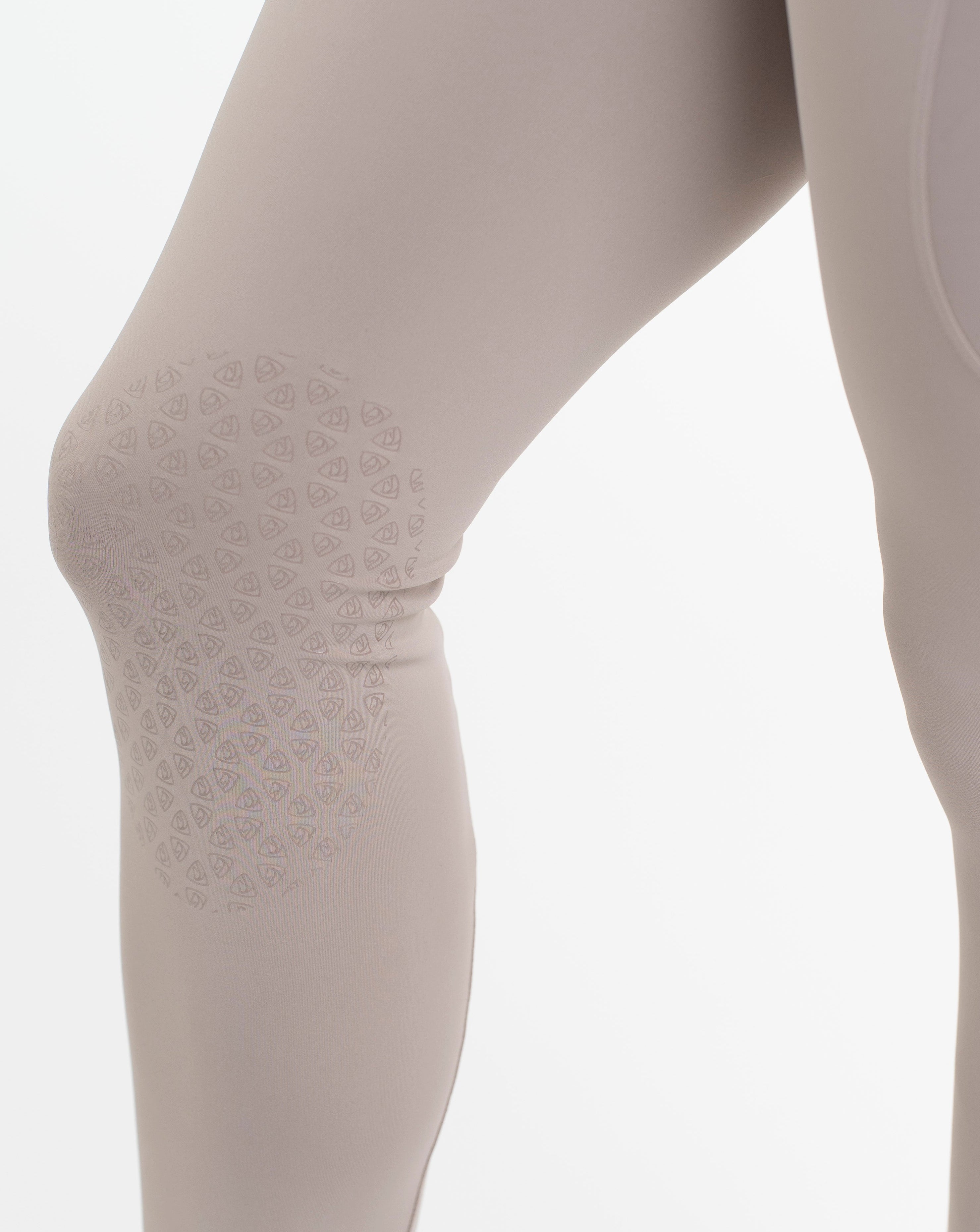 EQUIDRY Water Repellent Leggings Knee Grip Women's Sand/White