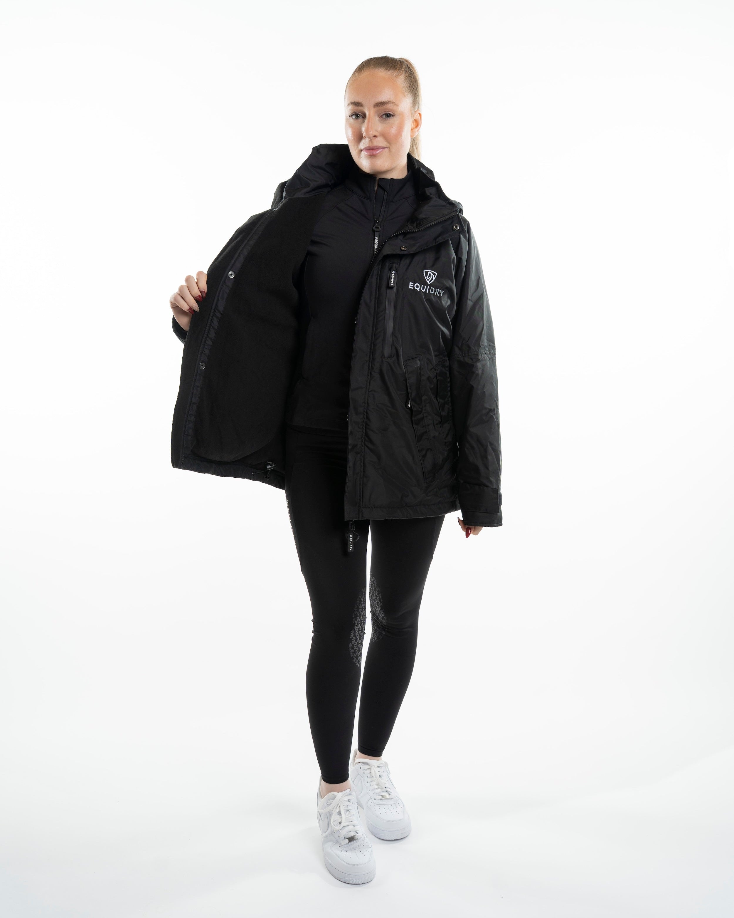 EQUIDRY Shortie Women's Thin Fleece Black/Black