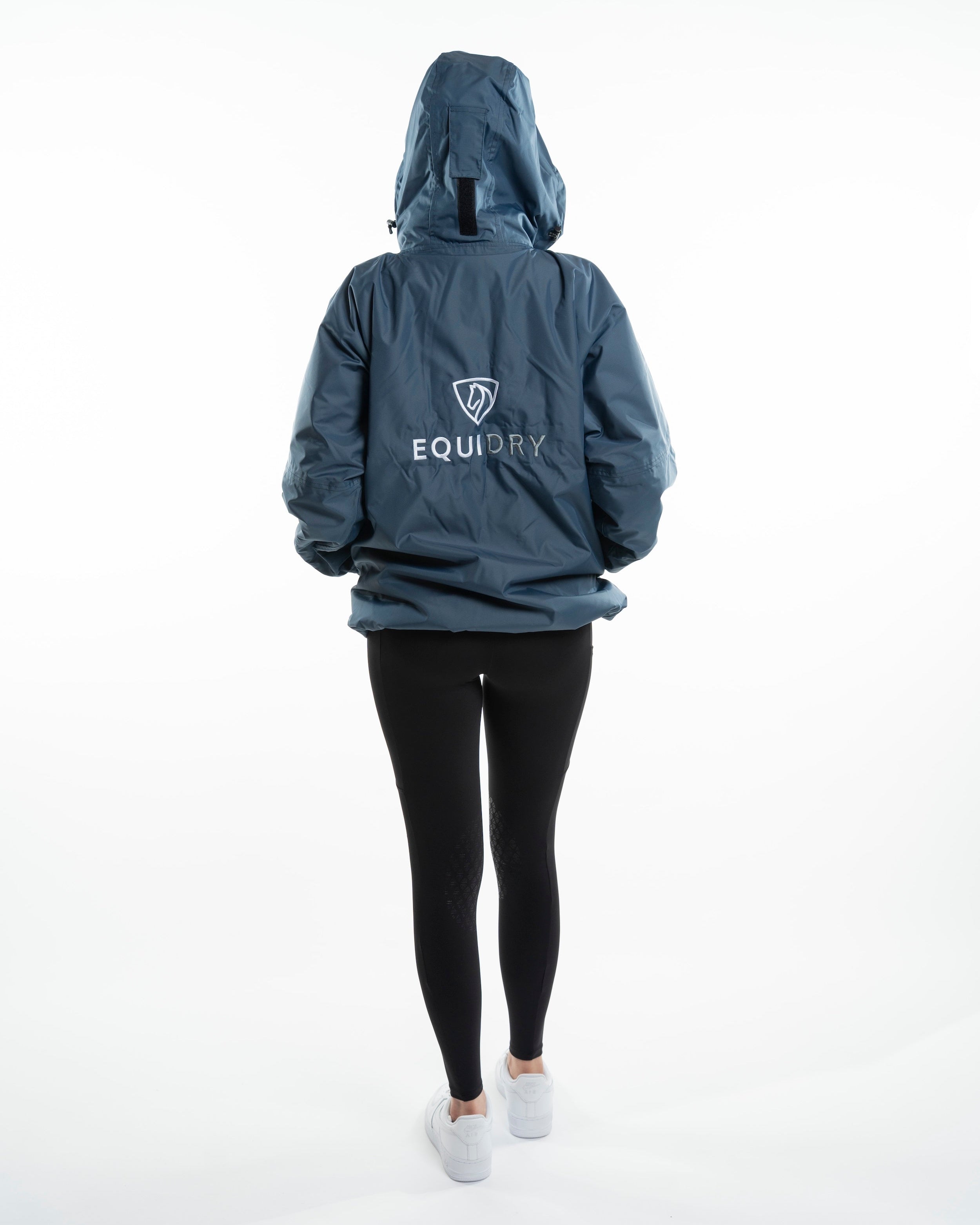 EQUIDRY Shortie Women's Thin Fleece Steel Blue/Blue