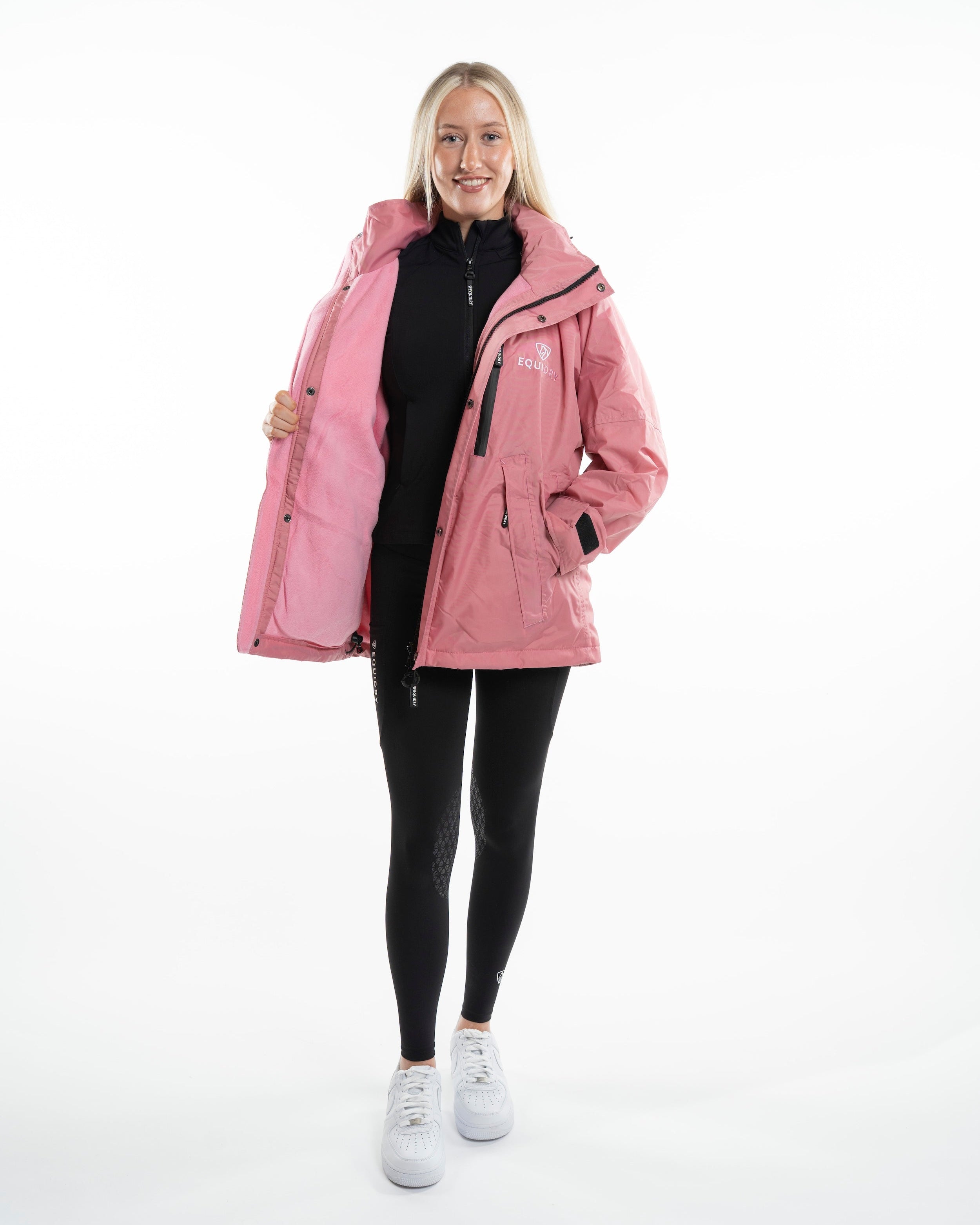 EQUIDRY Shortie Women's Thin Fleece Dusky Pink