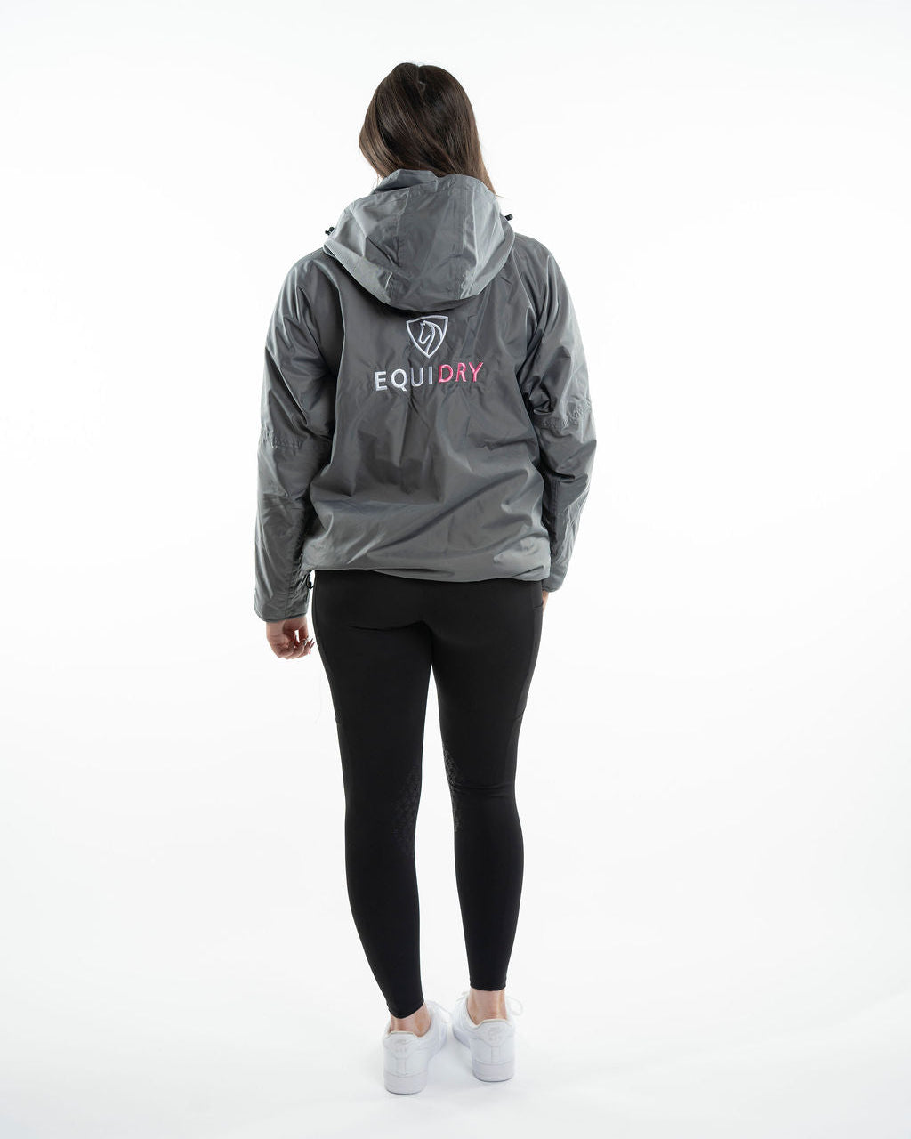 EQUIDRY Shortie Women's Thin Fleece Grey/Penelope Pink