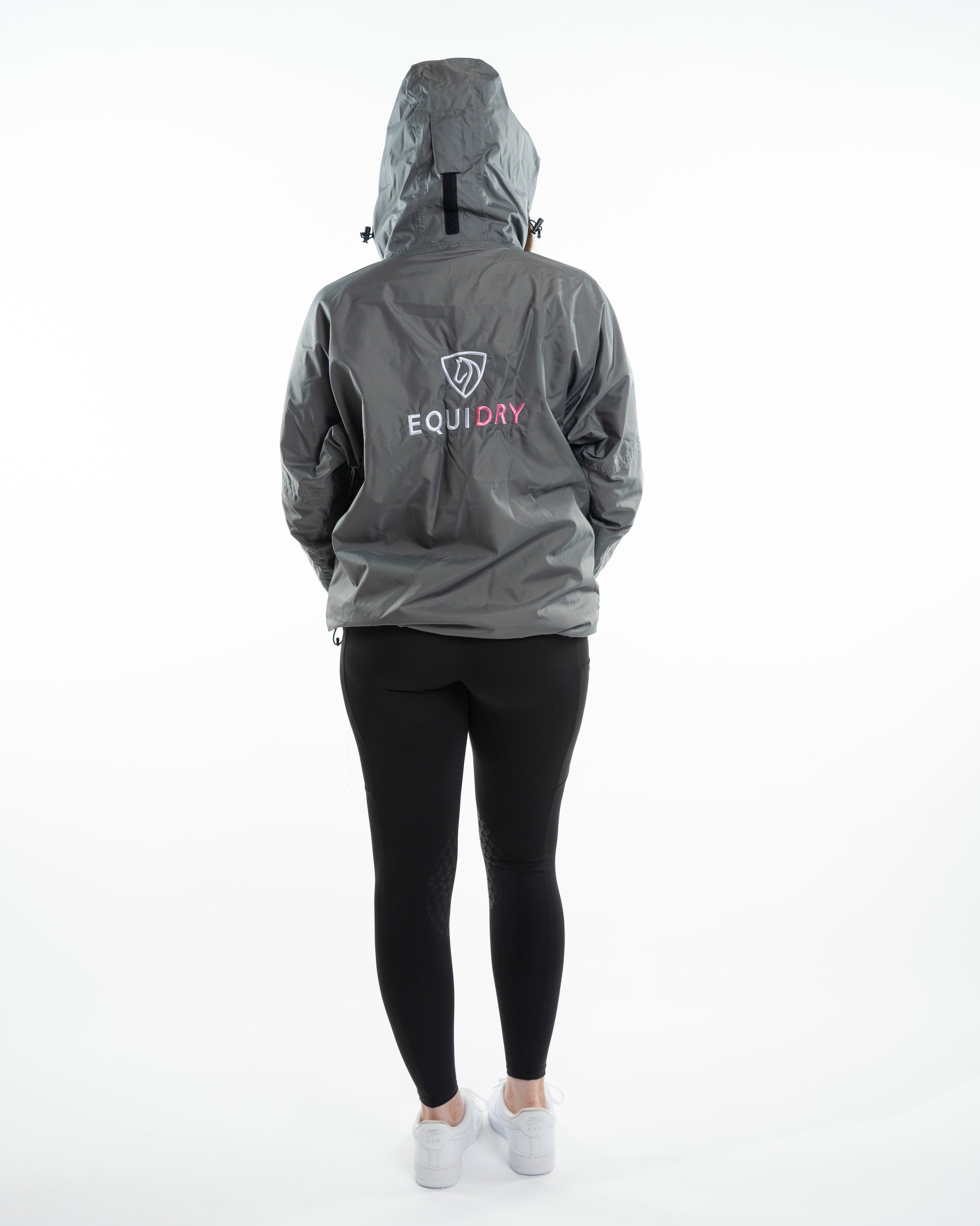 EQUIDRY Shortie Children's Thin Fleece Grey/Penelope Pink