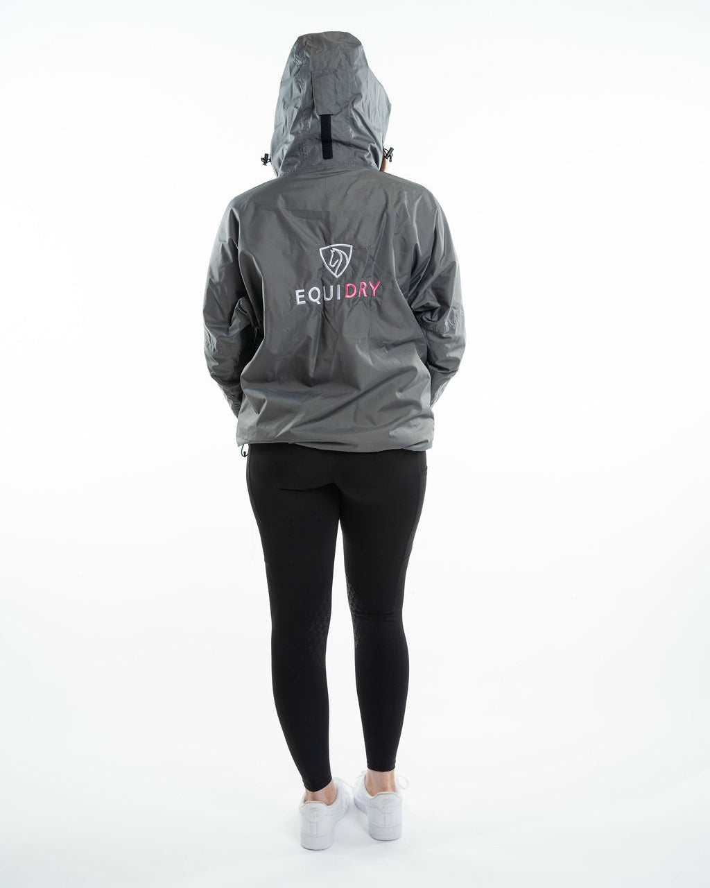 EQUIDRY Shortie Women's Thin Fleece Grey/Penelope Pink