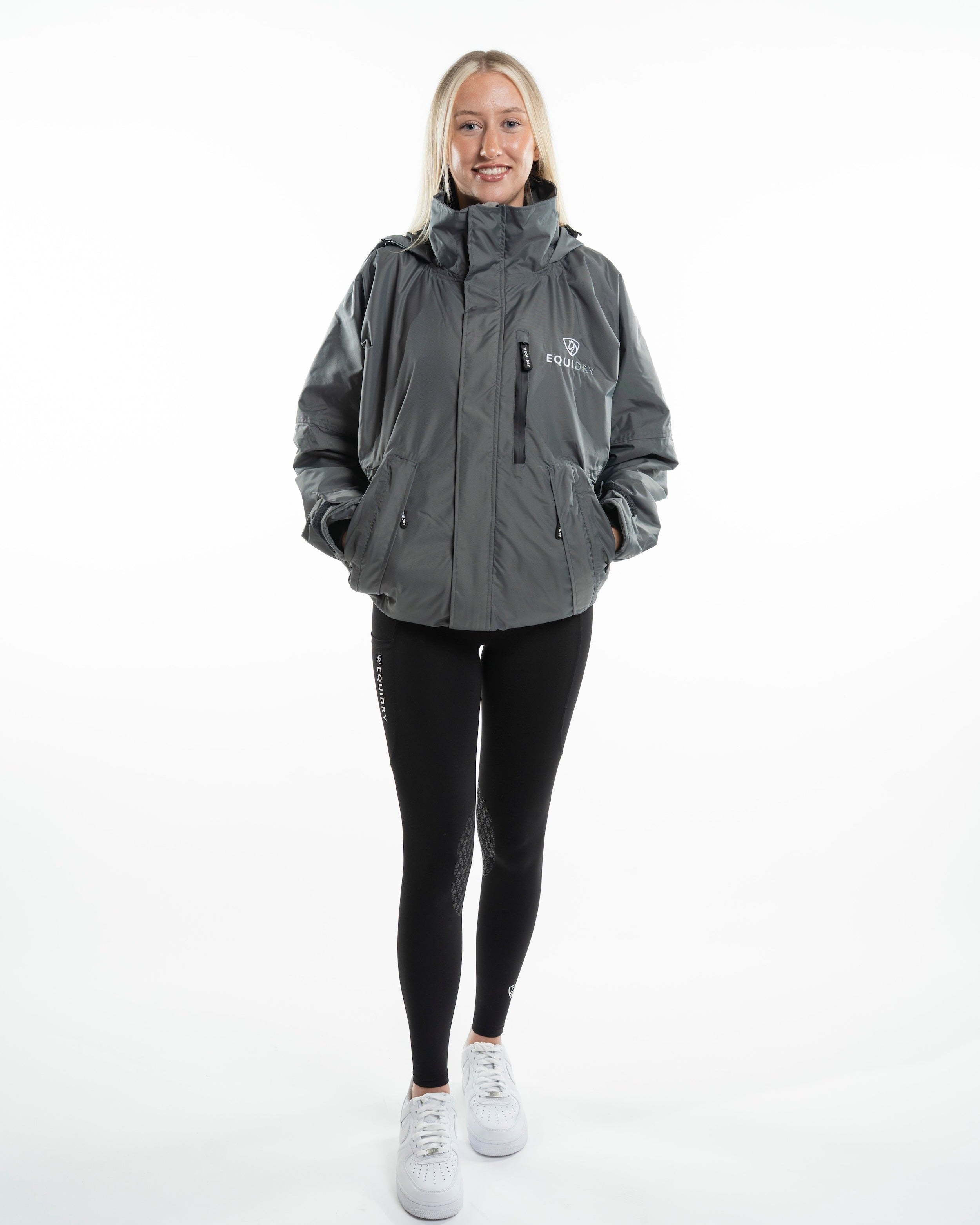 EQUIDRY Shortie Women's Thin Fleece Grey/Grey