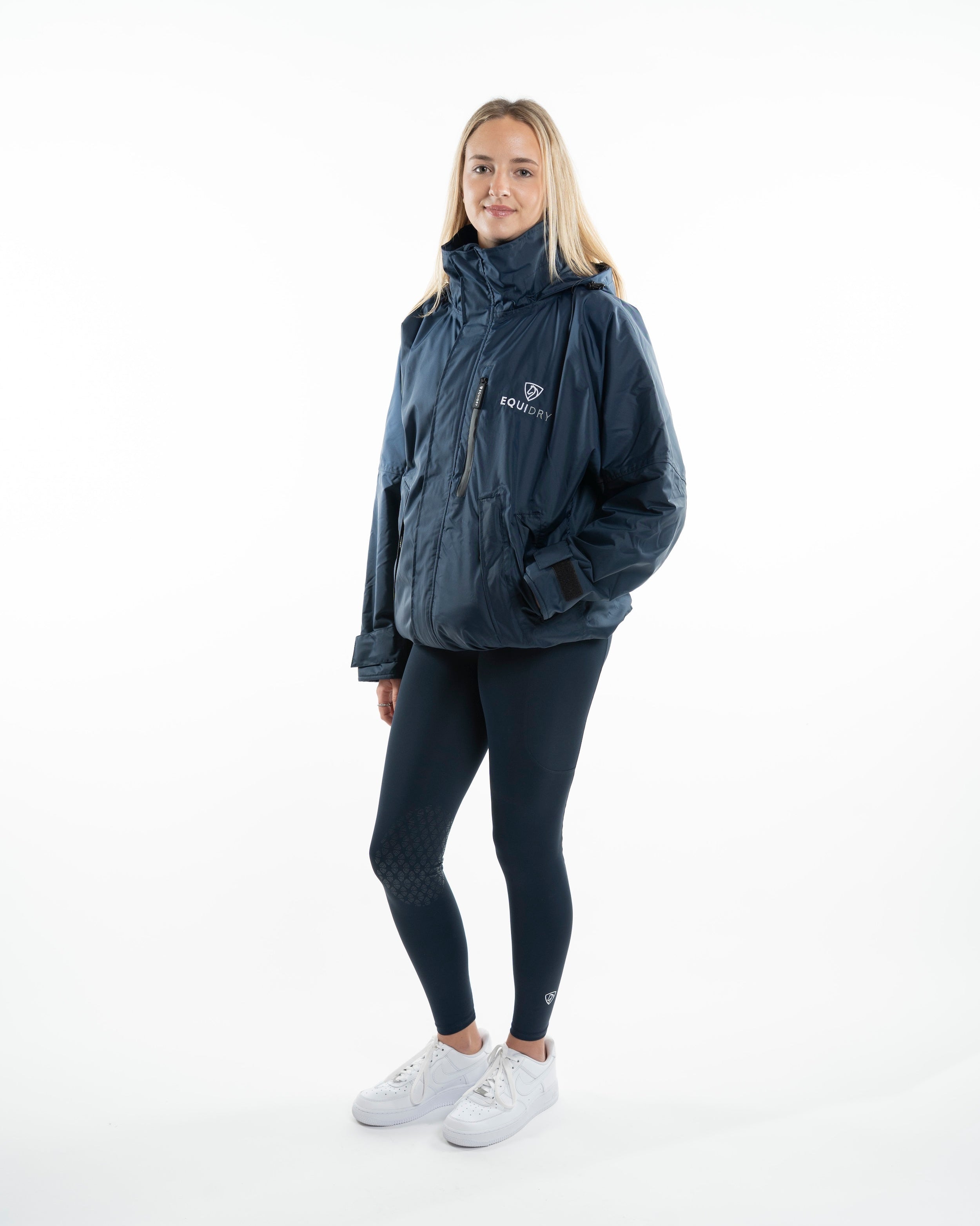 EQUIDRY Shortie Jacket - Women's Navy Waterproof Riding Jacket