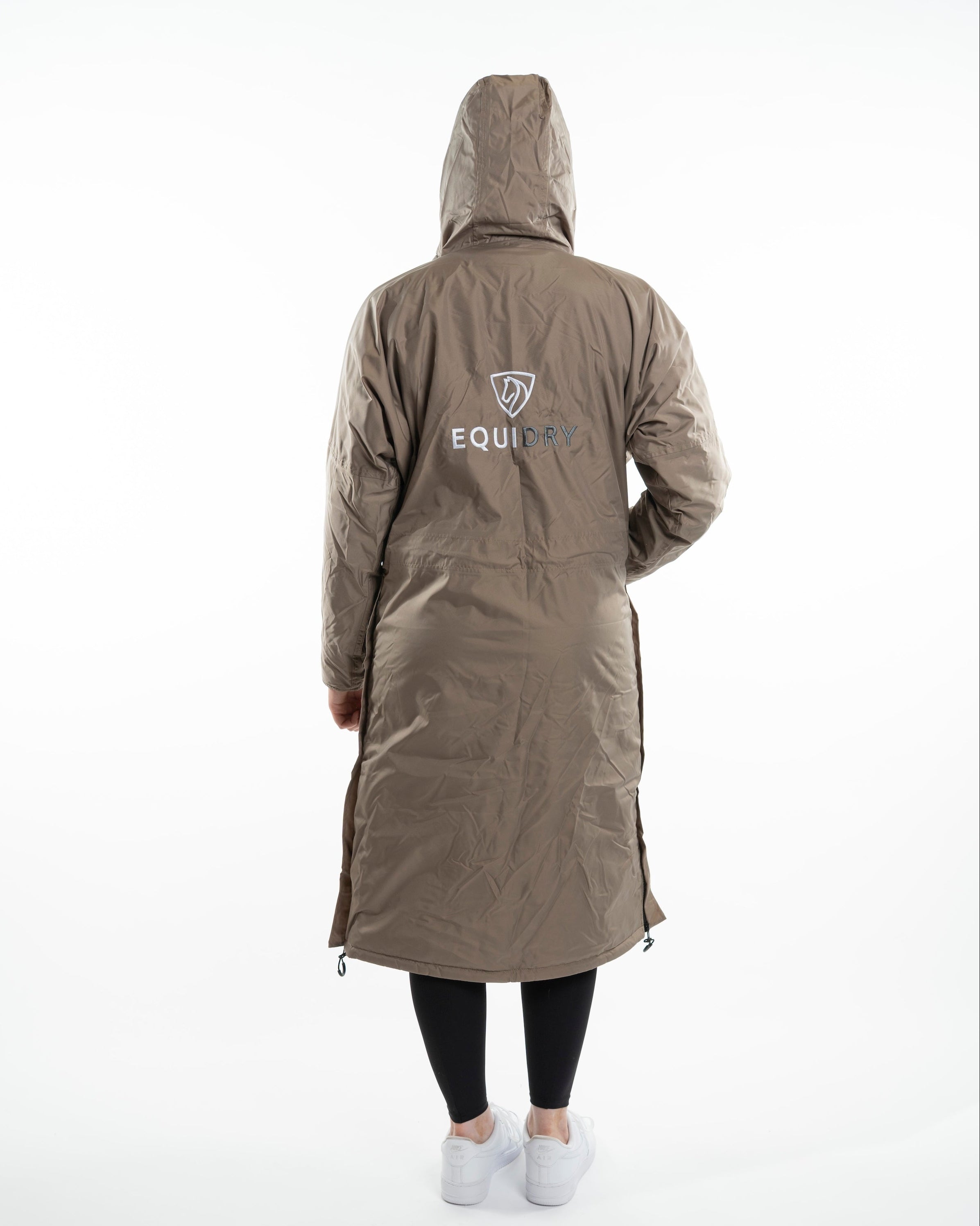 EQUIDRY Evolution Women's Thin Fleece Taupe Waterproof Equestrian Riding Coat