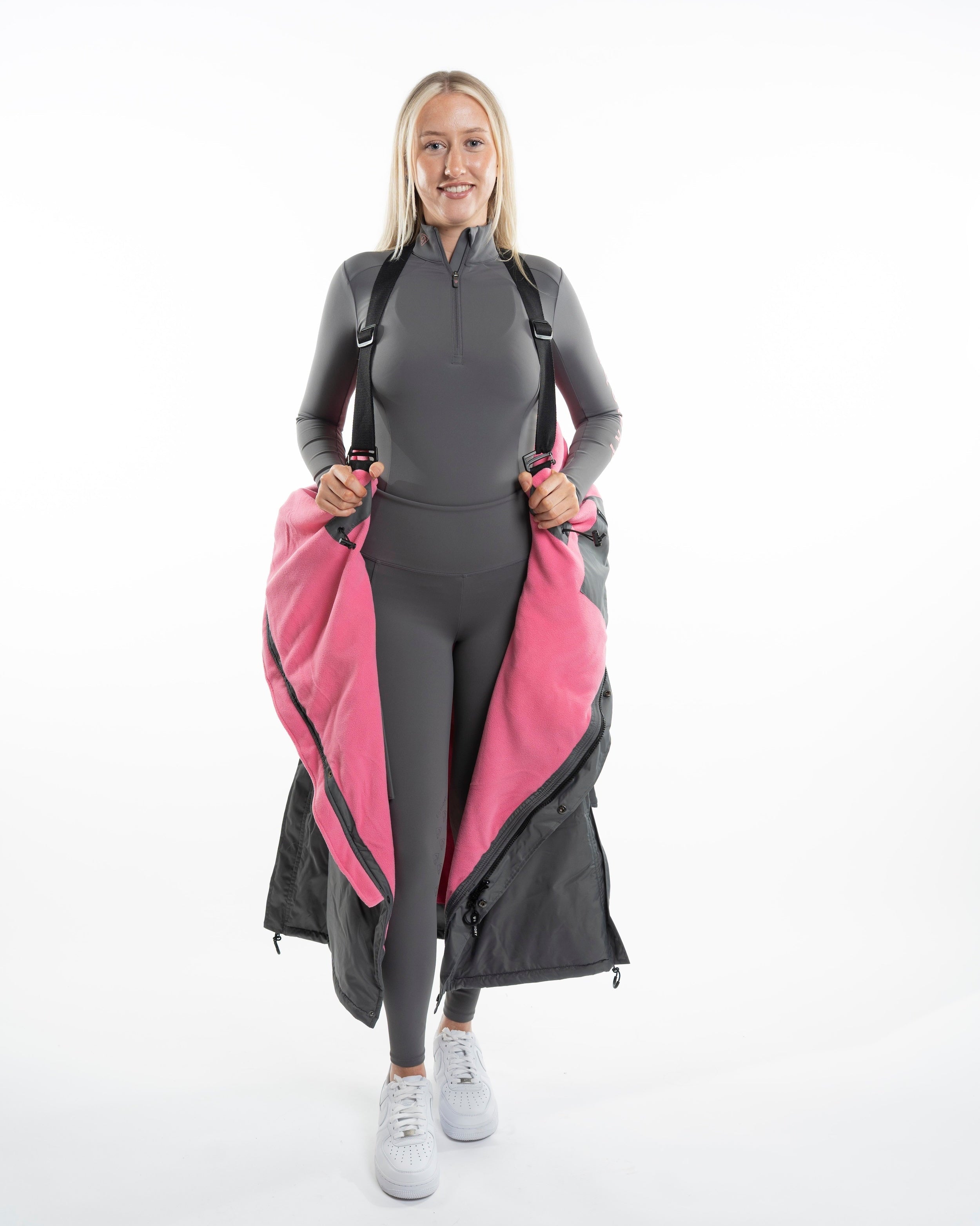 EQUIDRY Evolution Women's Thin Fleece Grey/Penelope Pink