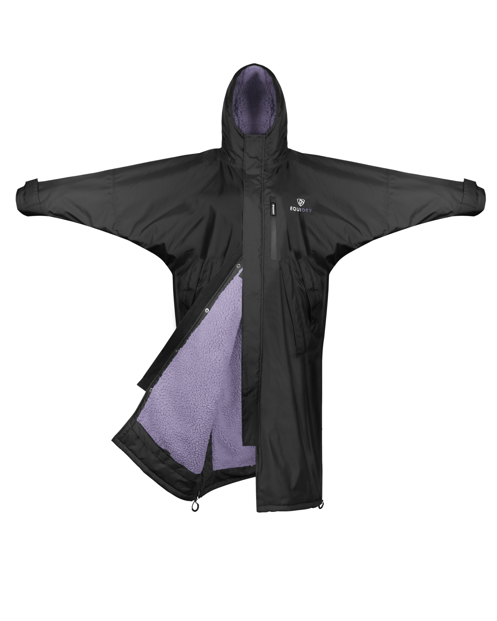 Evolution Children's | Thick Fleece | Fixed Hood | Black/Lilac - EQUIDRY