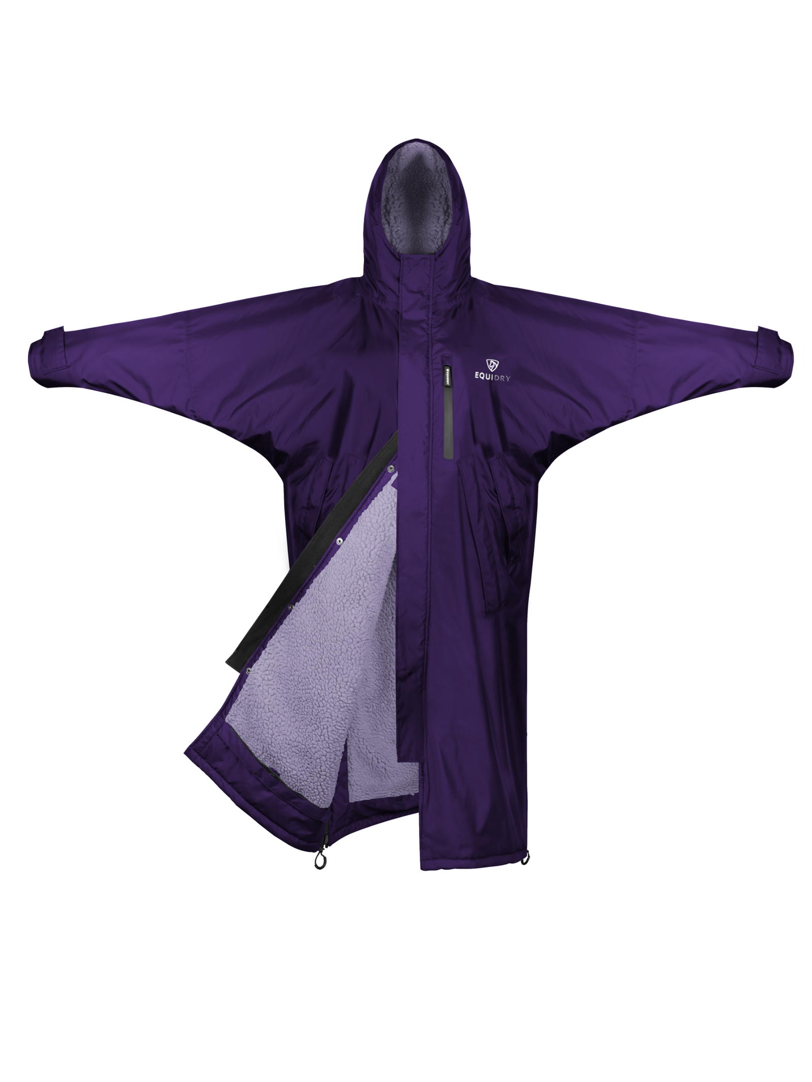 Evolution Children's | Thick Fleece | Fixed Hood | Purple/Purple - EQUIDRY