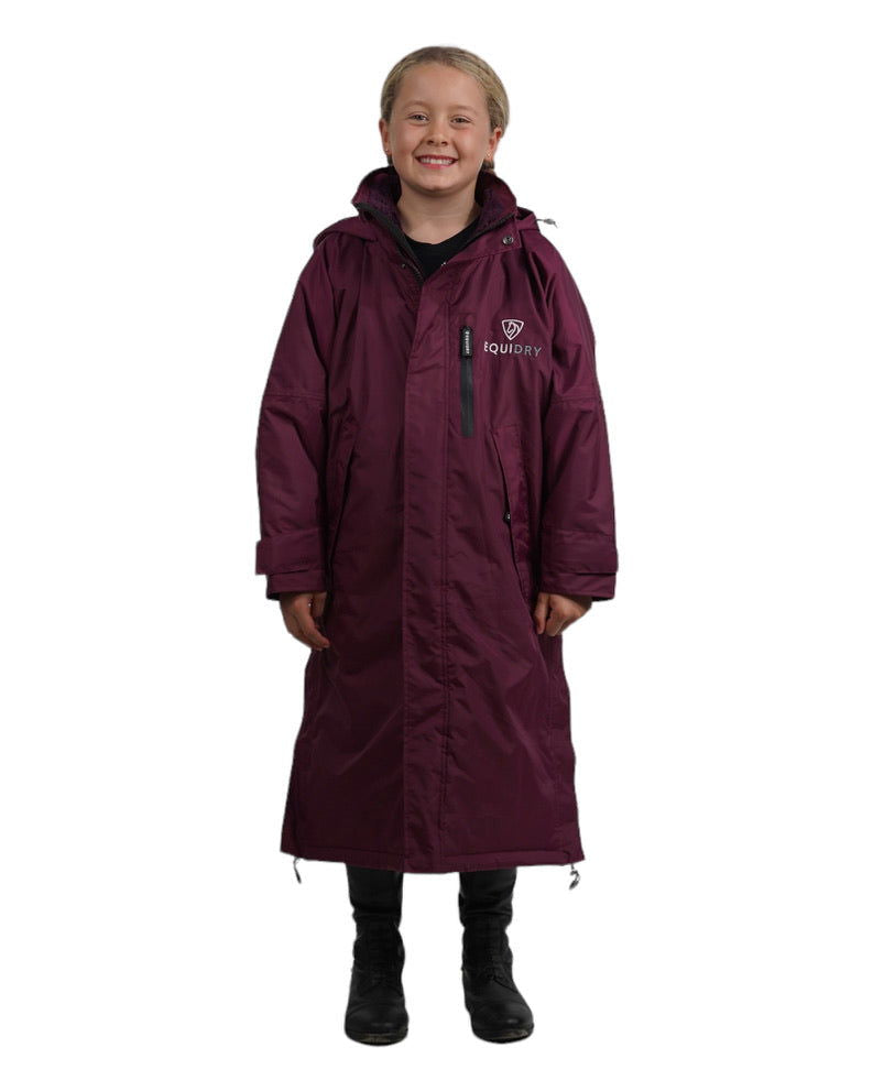 Evolution Children's | Thick Fleece | Stowaway Hood | Plum/Plum - EQUIDRY