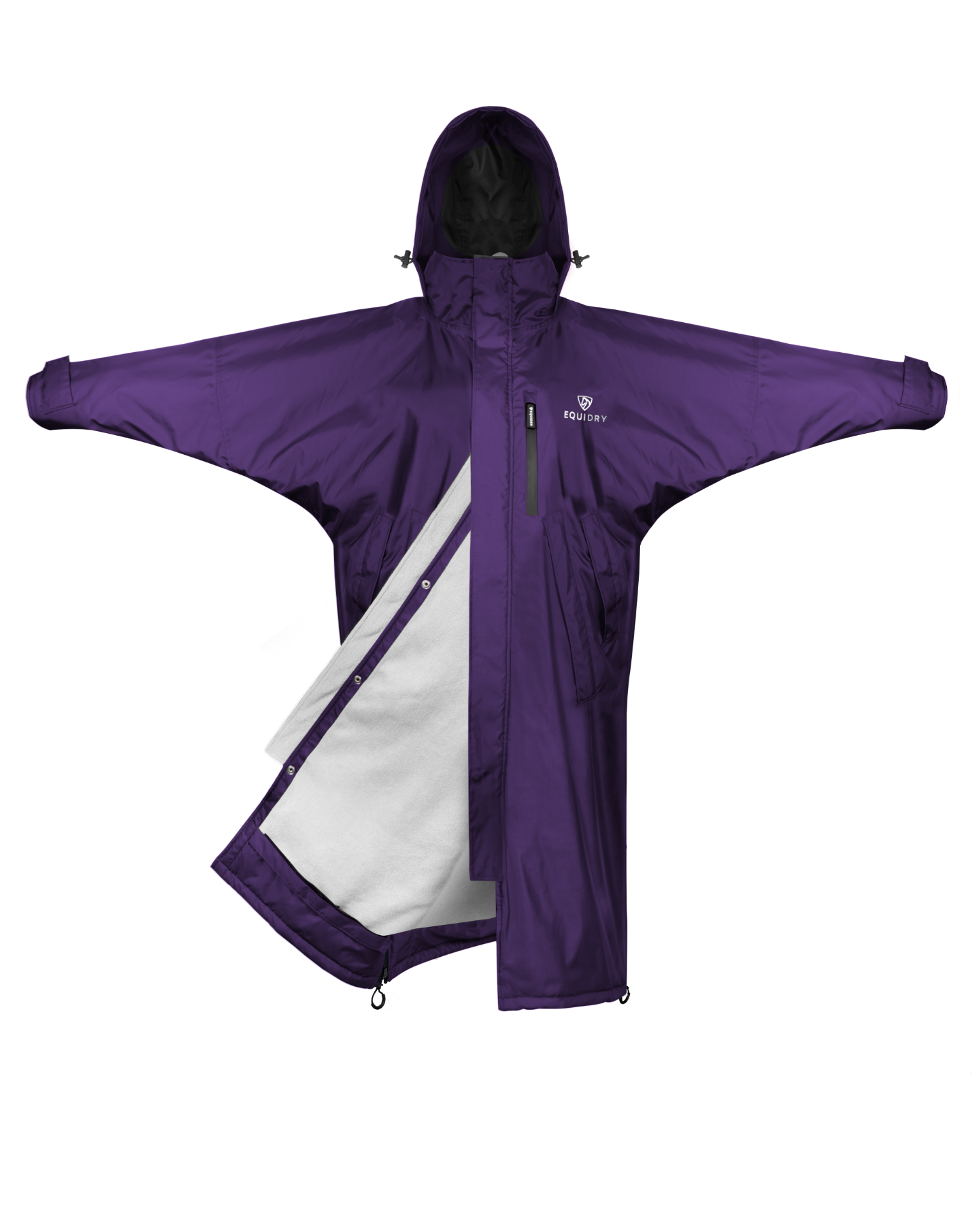 Evolution Children's | Thin Fleece | Stowaway Hood | Purple - EQUIDRY