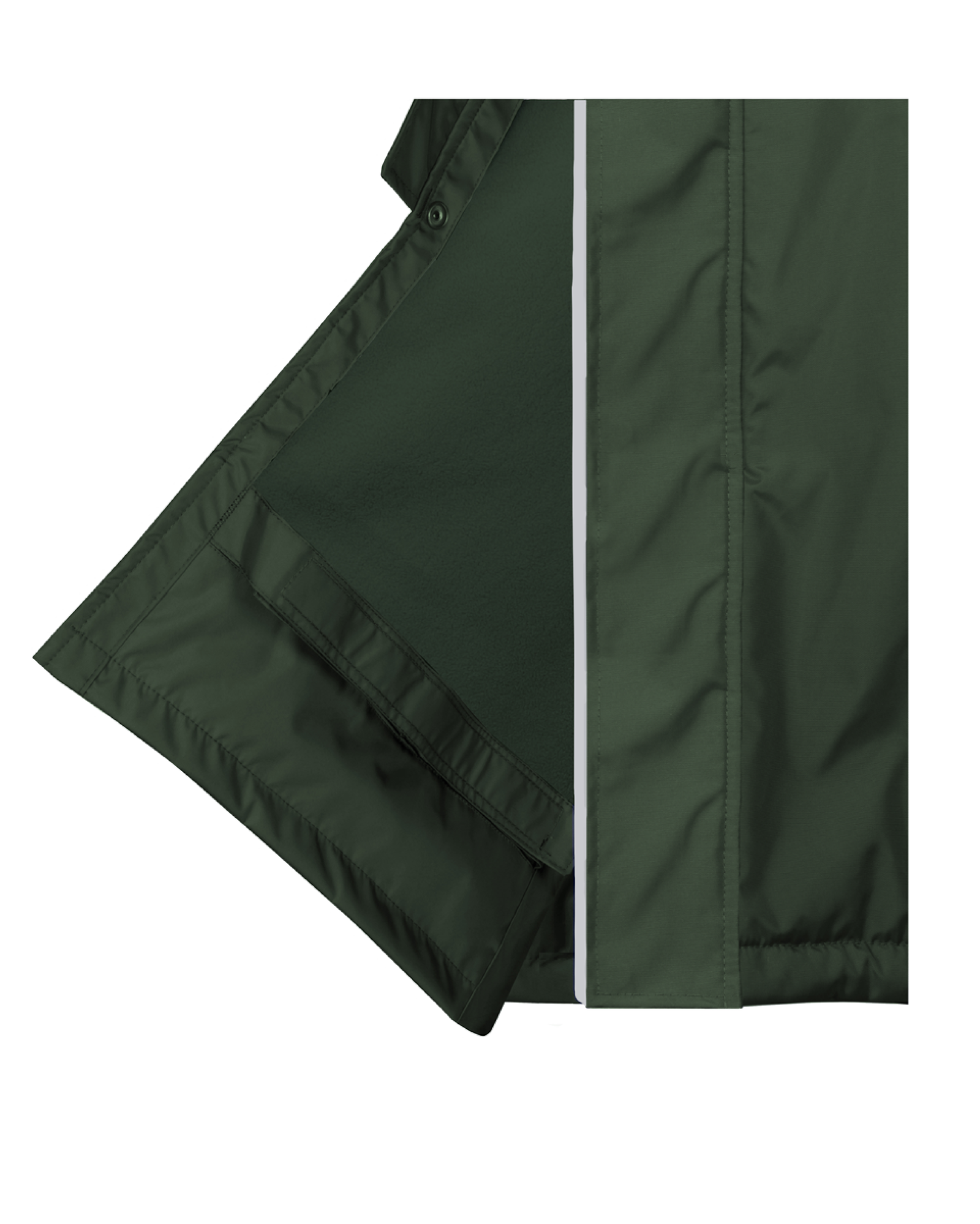 Evolution Children's | Thin Fleece | Stowaway Hood | Reflective | Black Forest Green - EQUIDRY