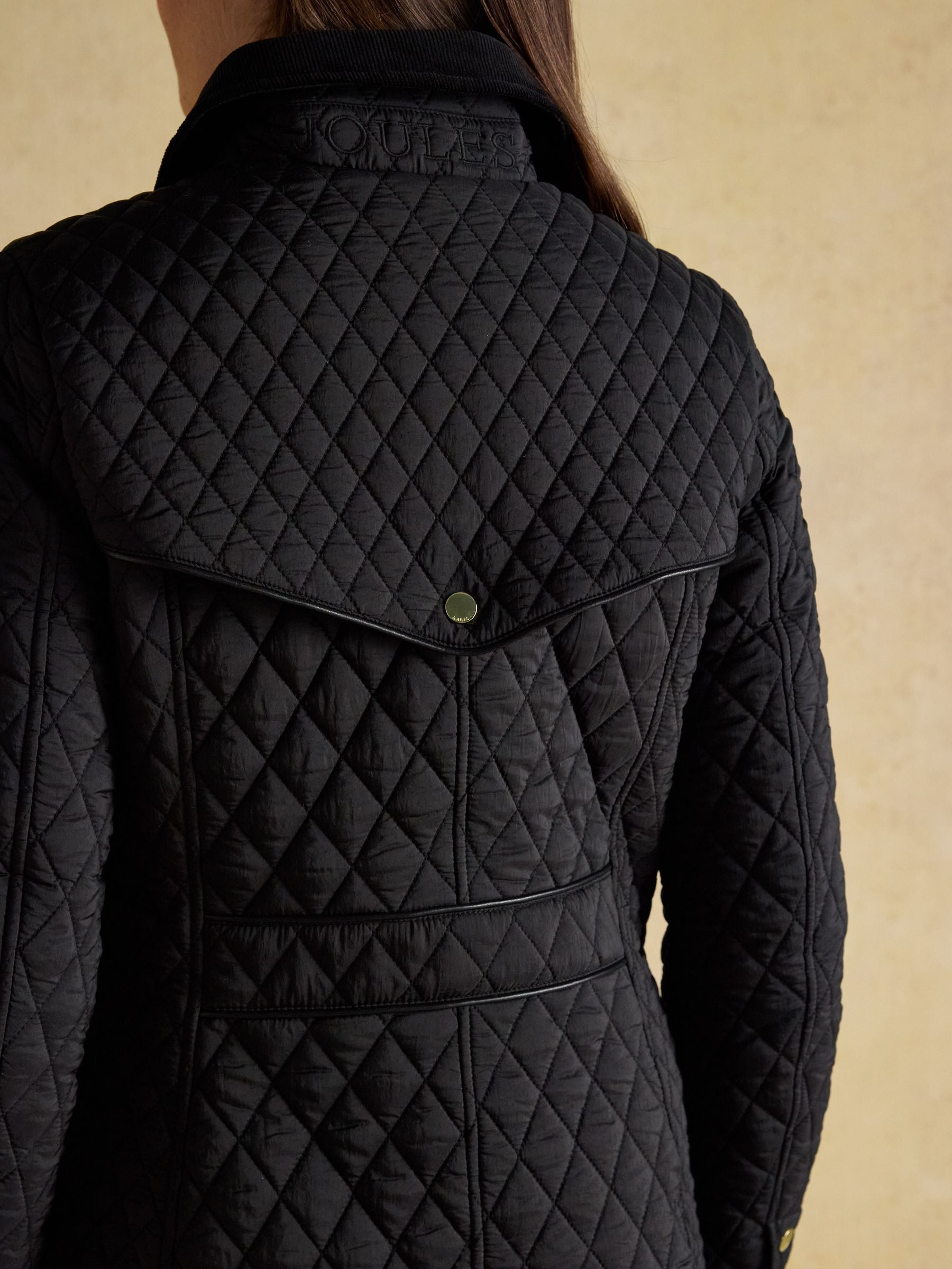 Women's Joules Longline Diamond Quilted Showerproof Coat