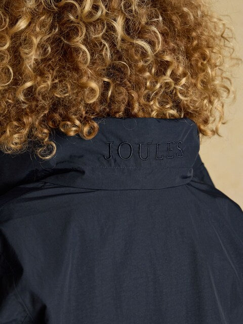 JOULES HENSLEY Navy Waterproof Coat with Packable Hood | Equiflair - Shop Now!