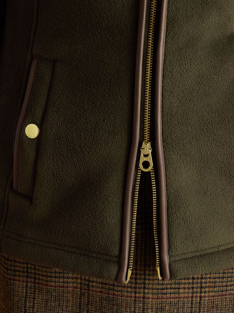 Joules Heritage Green Regular Zip Through Fleece