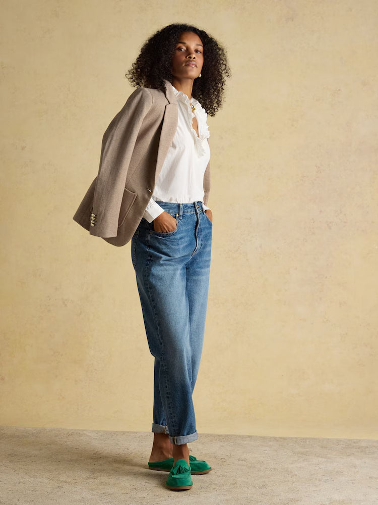 Joules Albury Blazer Tan Brown