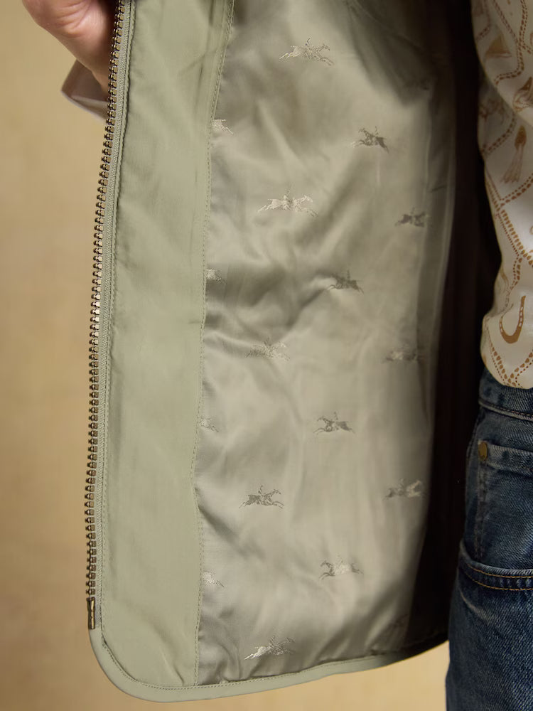 Joules Minx Sage Green Showerproof Diamond Quilted Gilet