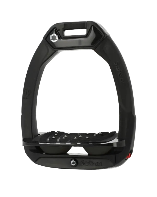 Flex-On Safe-On Inclined Ultra Grip Stirrups Black/Black/Black