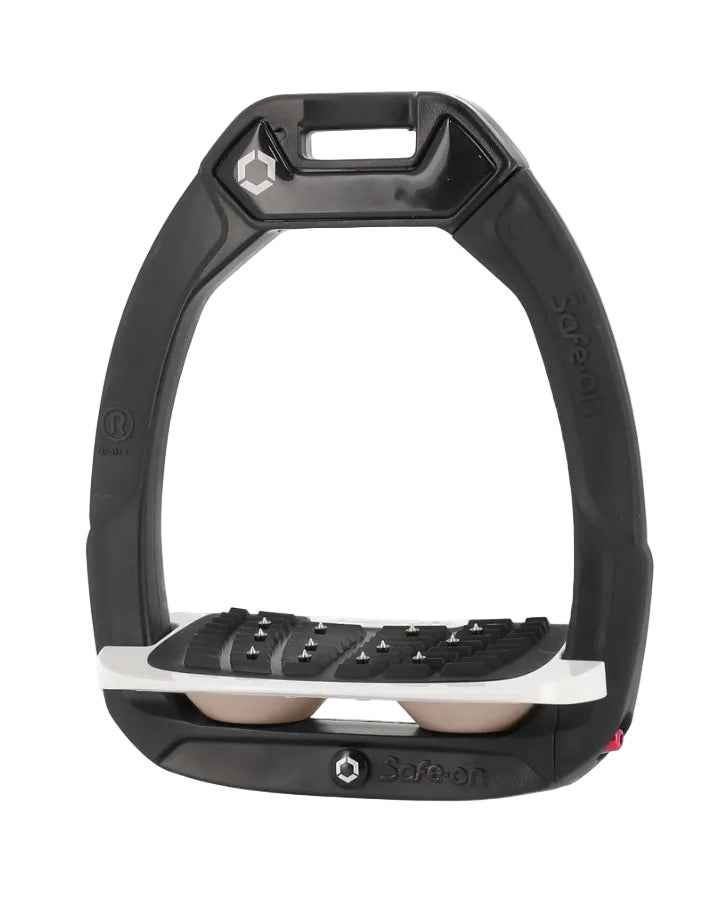 Flex-On Safe-On Inclined Stirrups - Black/White/Milkshake