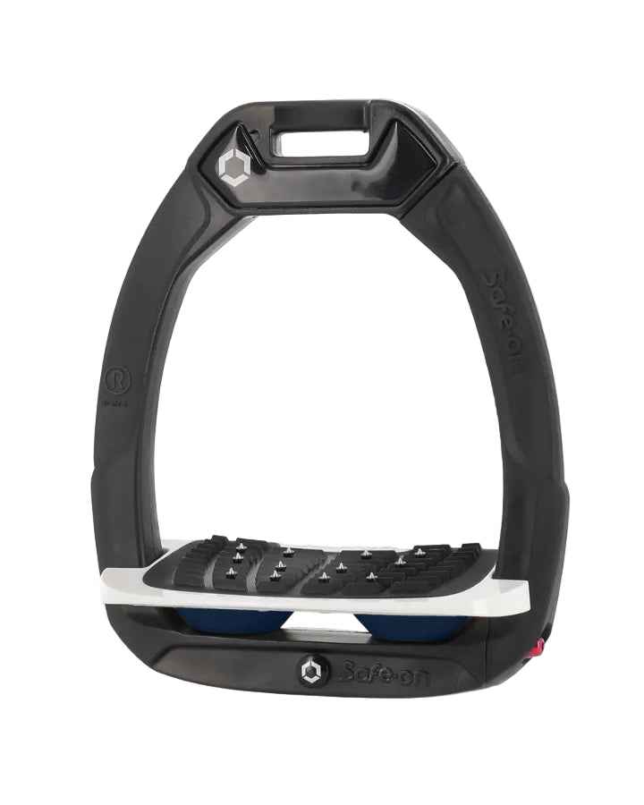 Flex-On Safe-On Inclined Ultra Grip Stirrups Black/White/Navy
