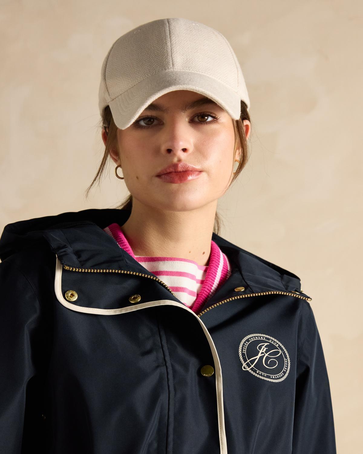 Joules Holt Navy Packable Raincoat with Hood by Equiflair