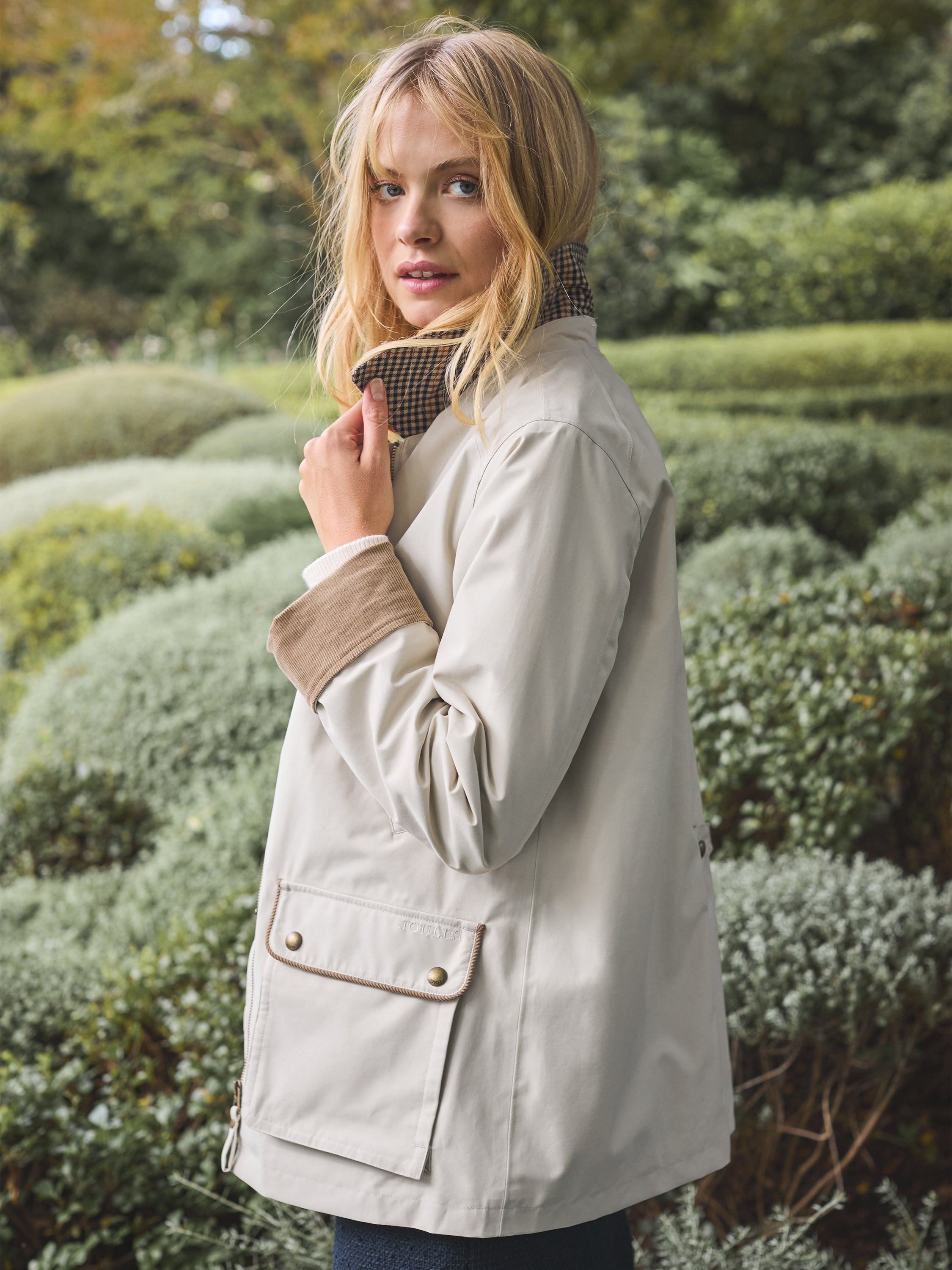 JOULES Katherine Waterproof Coat in Stone: Country-Inspired Style & Weather Protection. Shop Equiflair!