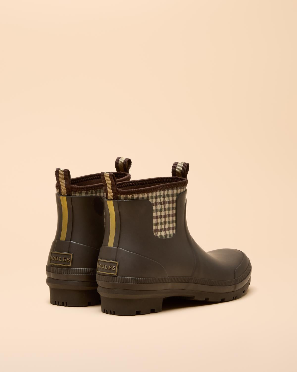 Joules Foxton Chocolate Brown Neoprene Lined Ankle Wellies