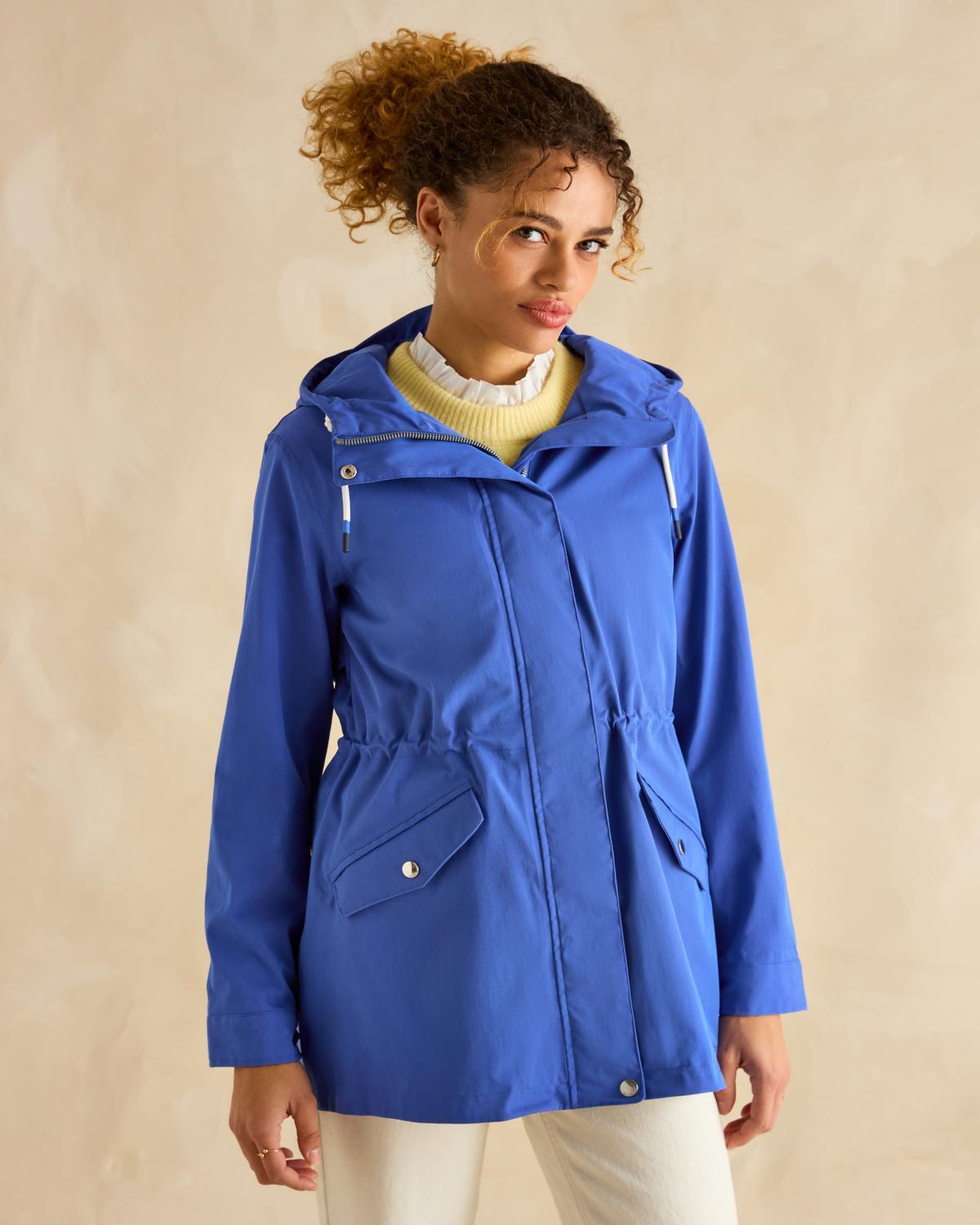 Joules Portwell Waterproof Raincoat With Hood Blue
